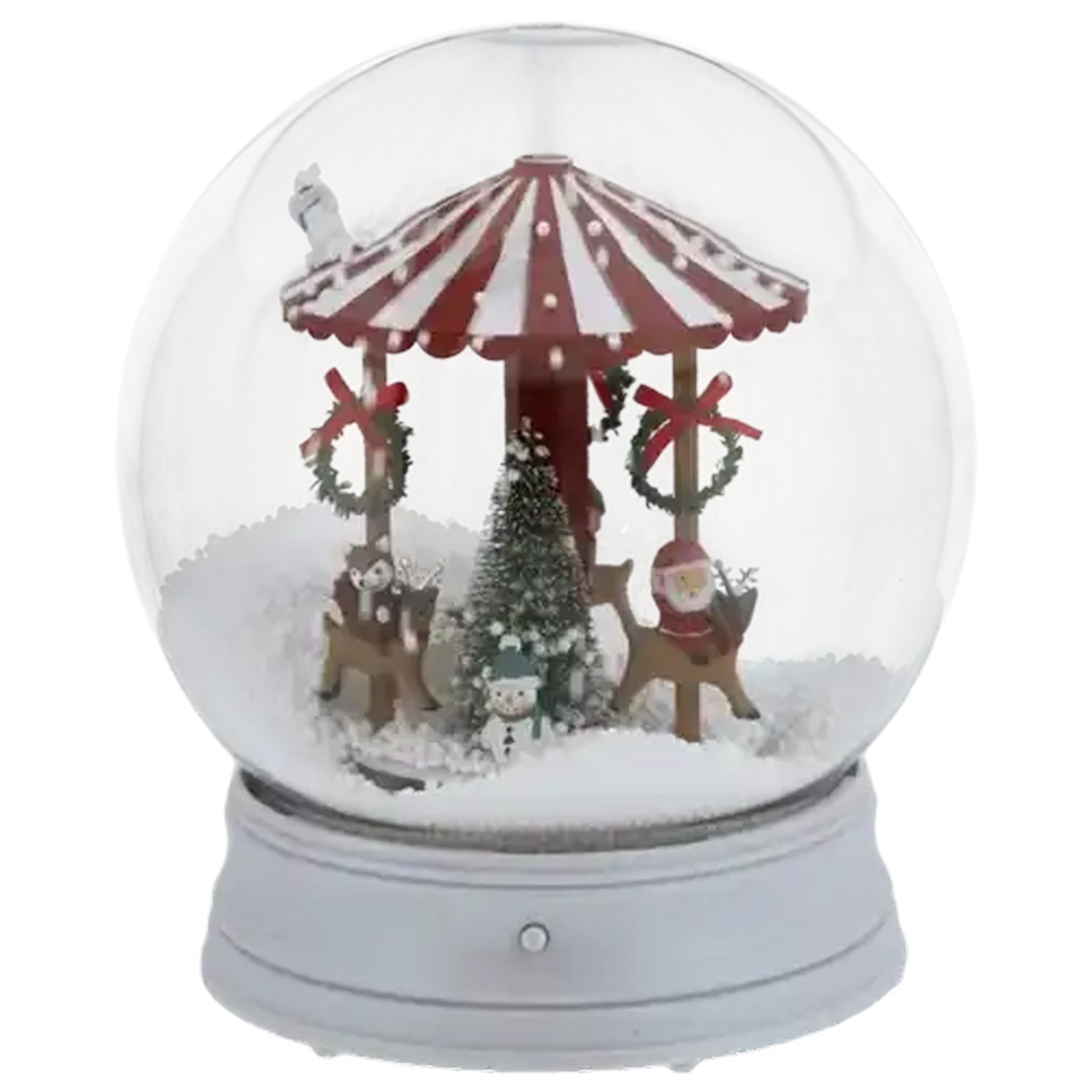 Image of Christmas Snow Globe with Lights & Blowing Snow 23cm