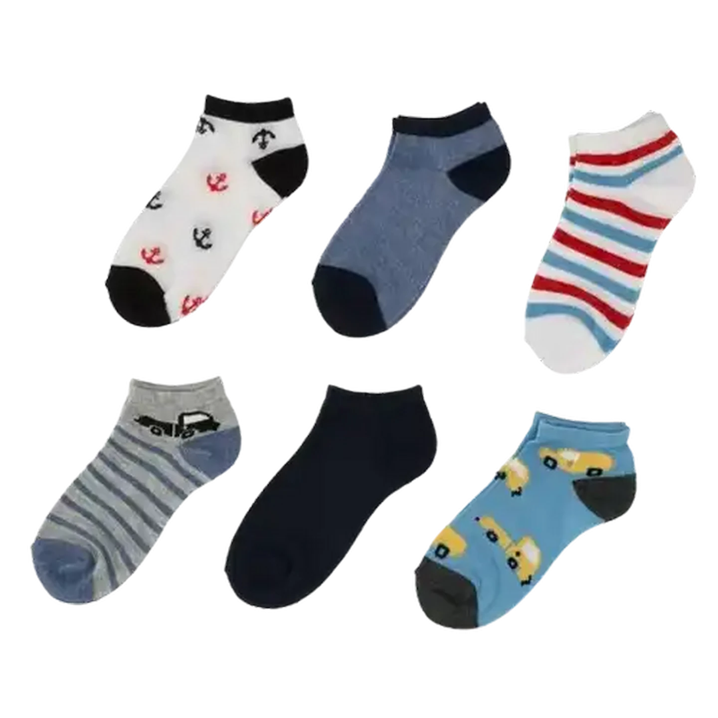 Image of Bare Basics Boys Medium Low Cut Socks 9-12 3-Pack (Design May Vary)
