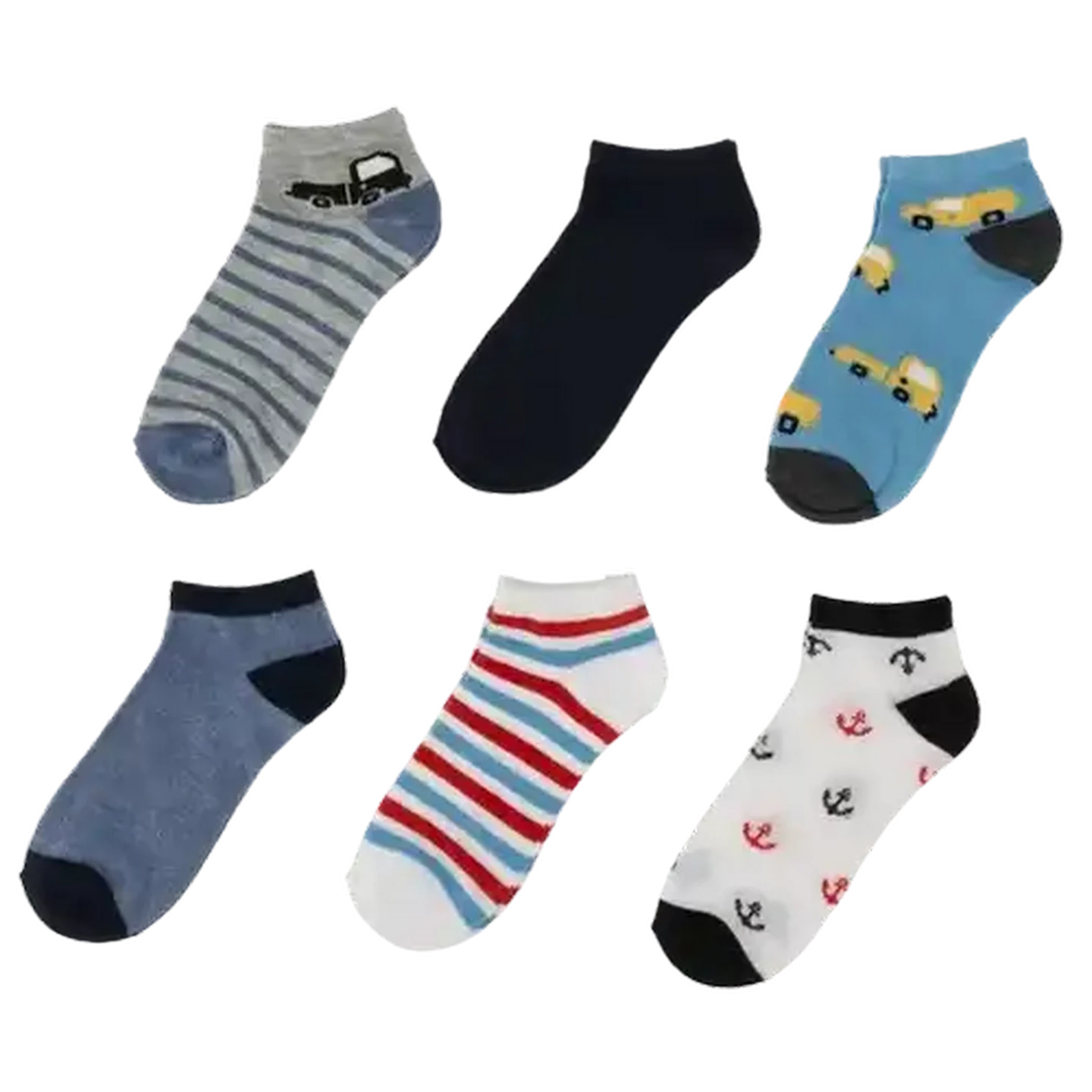 Image of Bare Basics Boys Large Low Cut Socks 12½ - 3½ 3-Pack (Design May Vary)