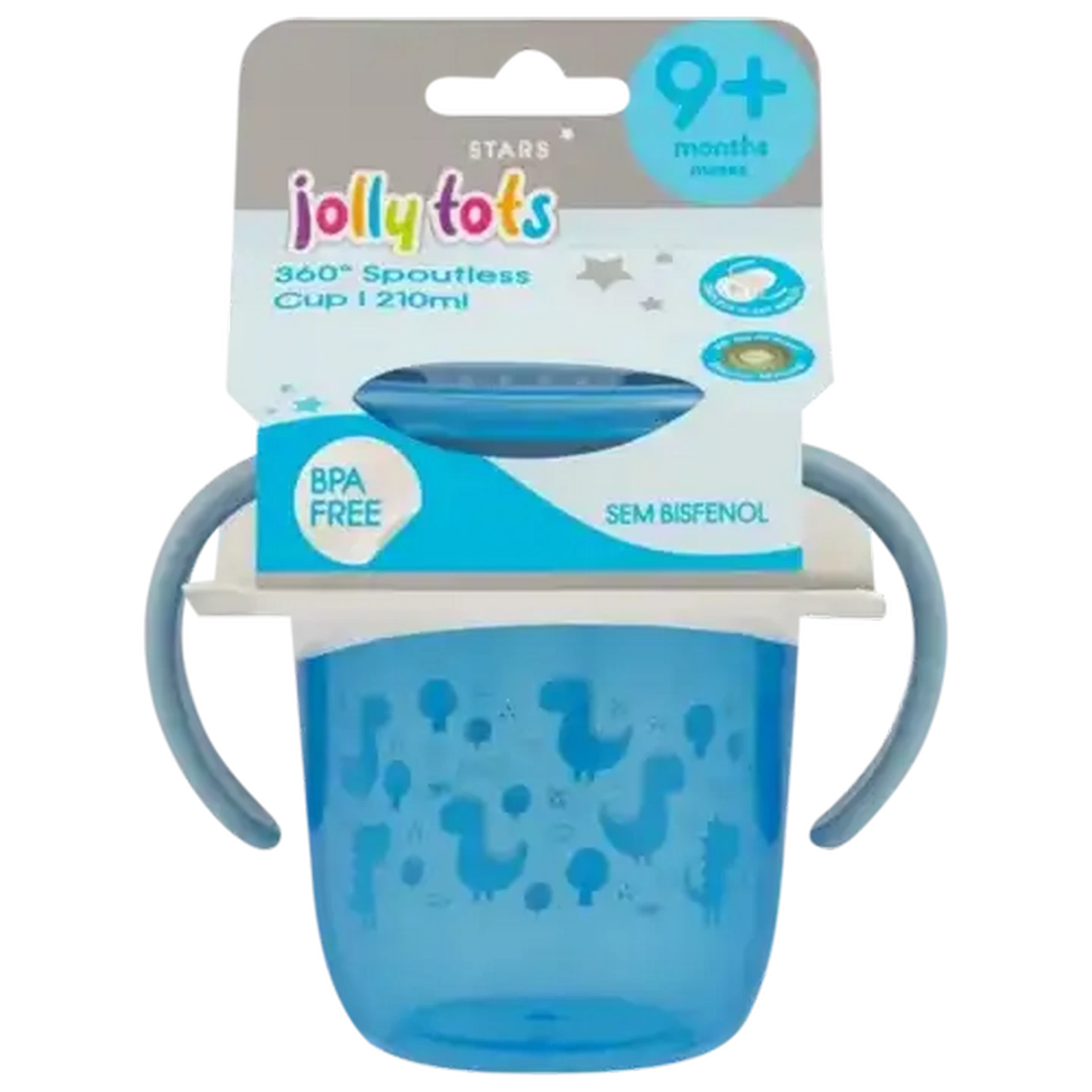 Image of Jolly Tots 360° Spoutless Cup with Handle 210ml (Design May Vary)