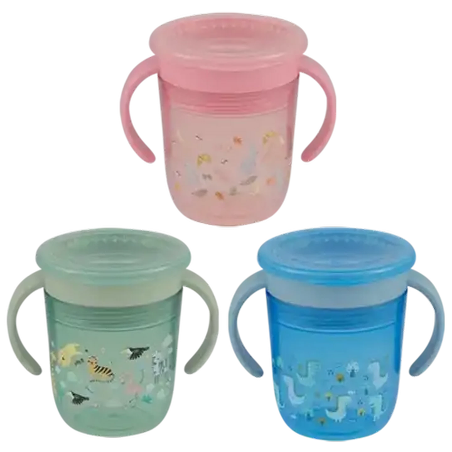 Image of Jolly Tots 360° Spoutless Cup with Handle 210ml (Design May Vary)