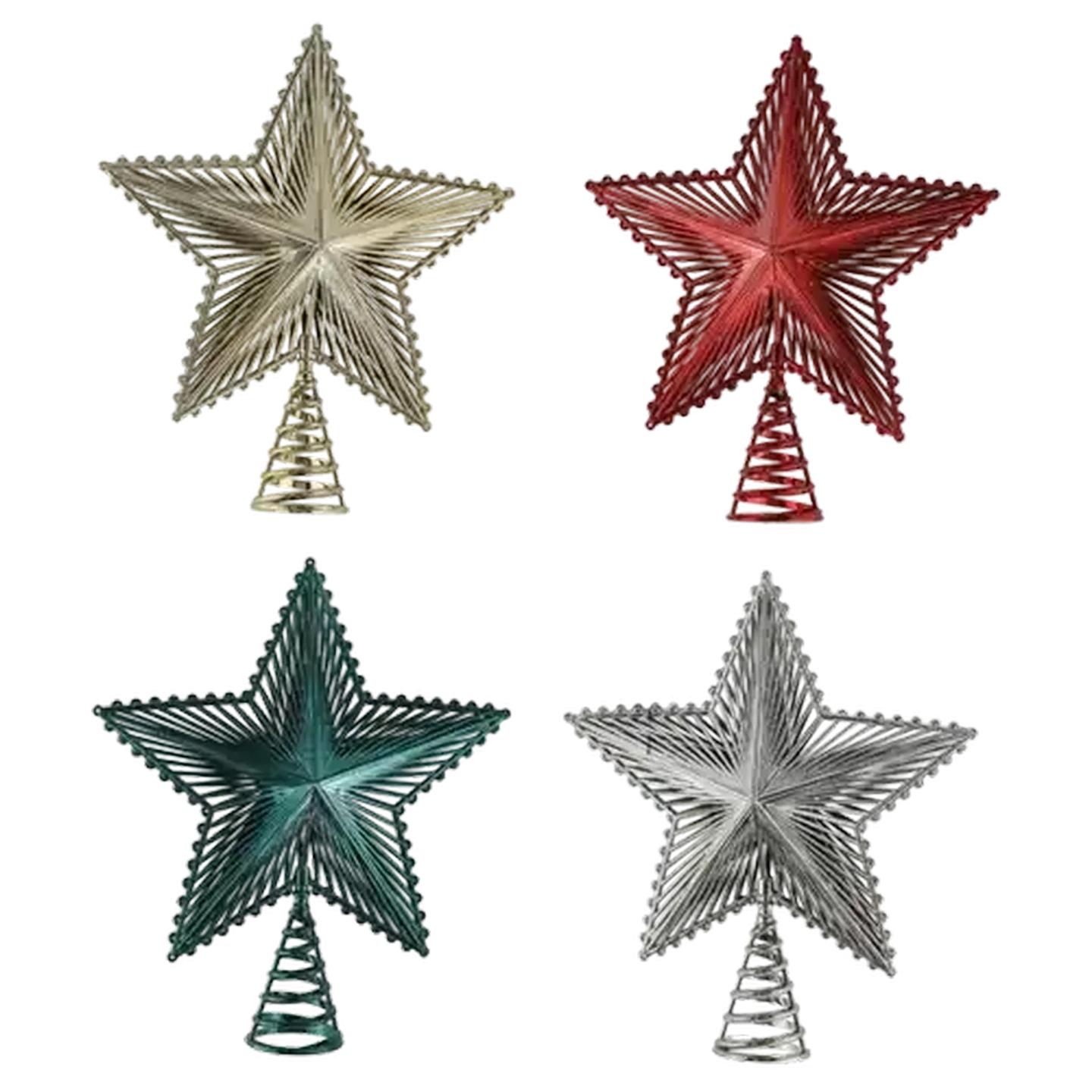 Image of Santa's Choice Matt Christmas Star Tree Top Decoration 20cm (Colour May Vary)