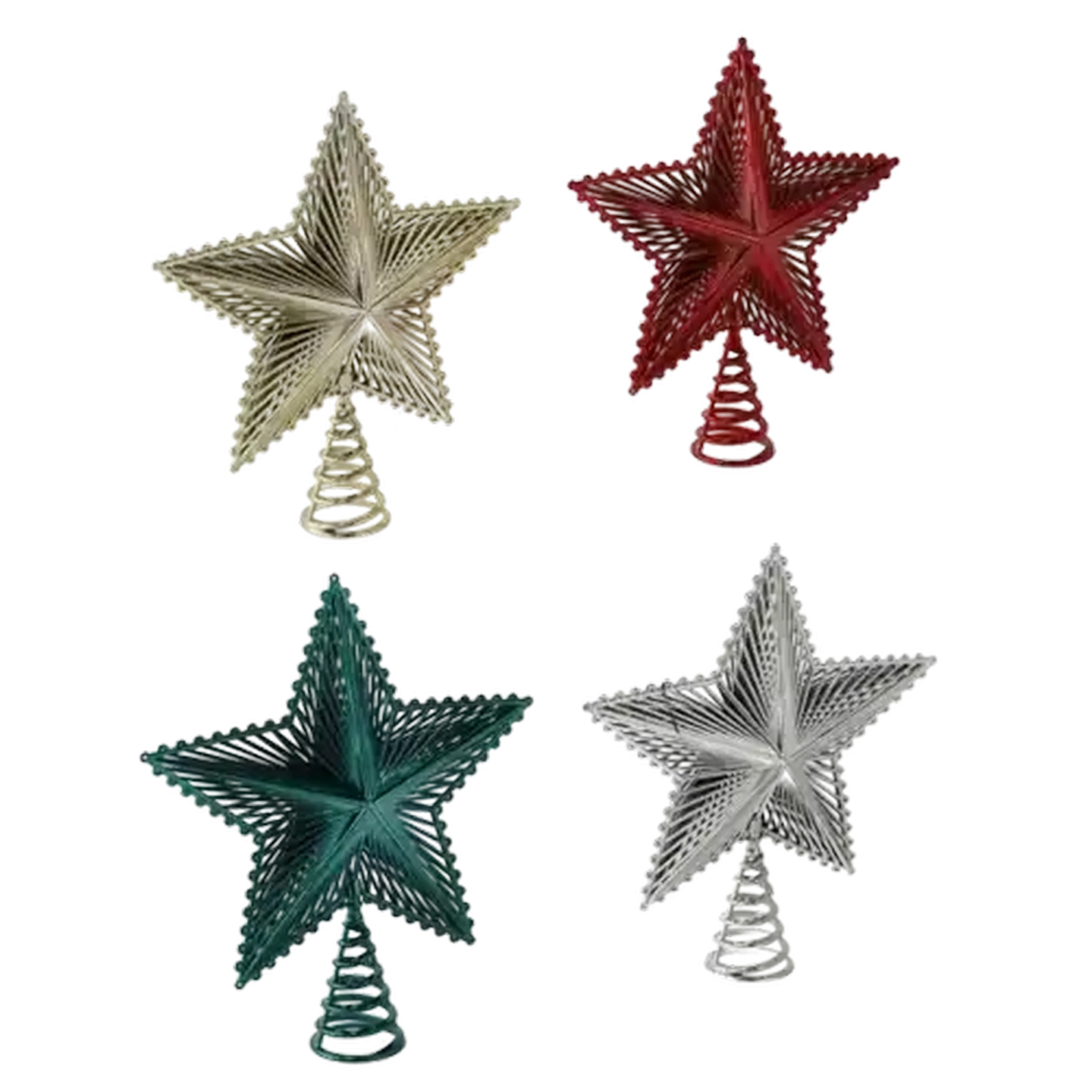 Image of Santa's Choice Matt Christmas Star Tree Top Decoration 20cm (Colour May Vary)