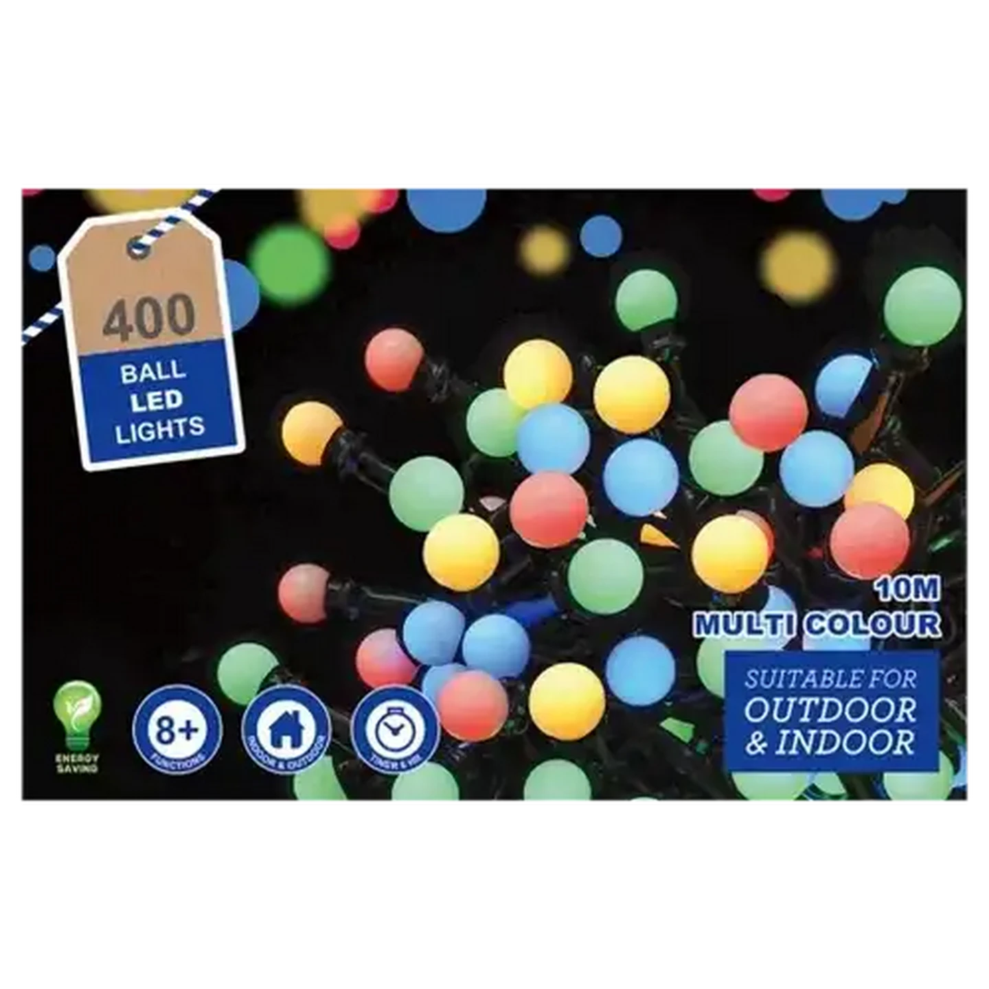 Image of Multicolour LED Ball Lights 10m