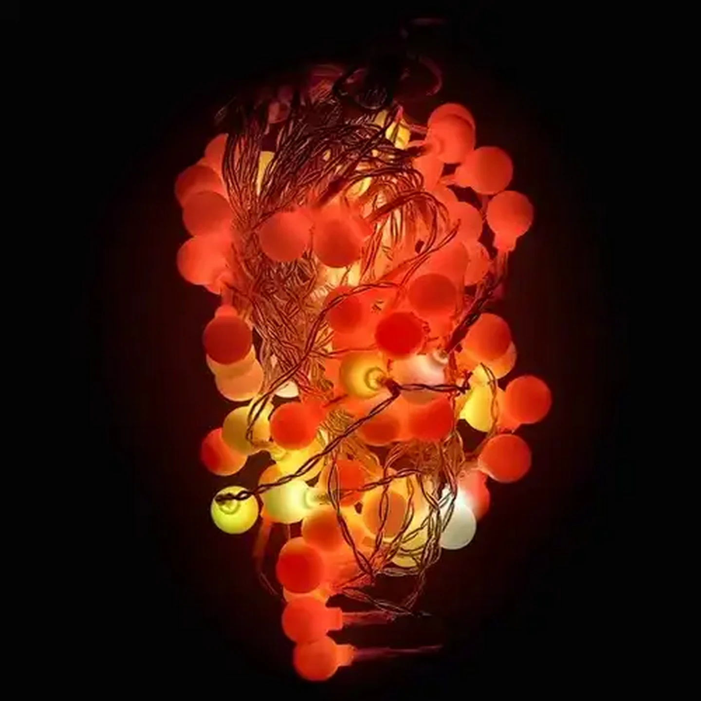 Image of Curtain Battery Operated Ball LED Lights 80-Pack