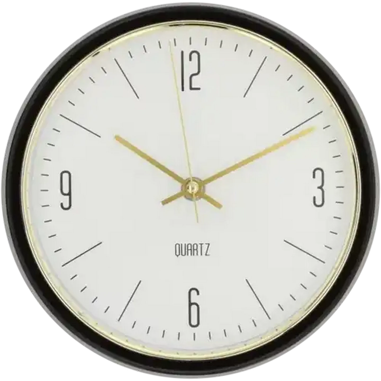 Image of Black & Gold Metal Wall Clock