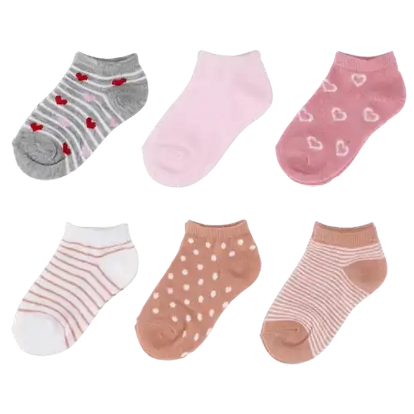Image of Bare Basics Girls Small Low Cut Socks 6 - 8½ 3-Pack (Design May Vary)