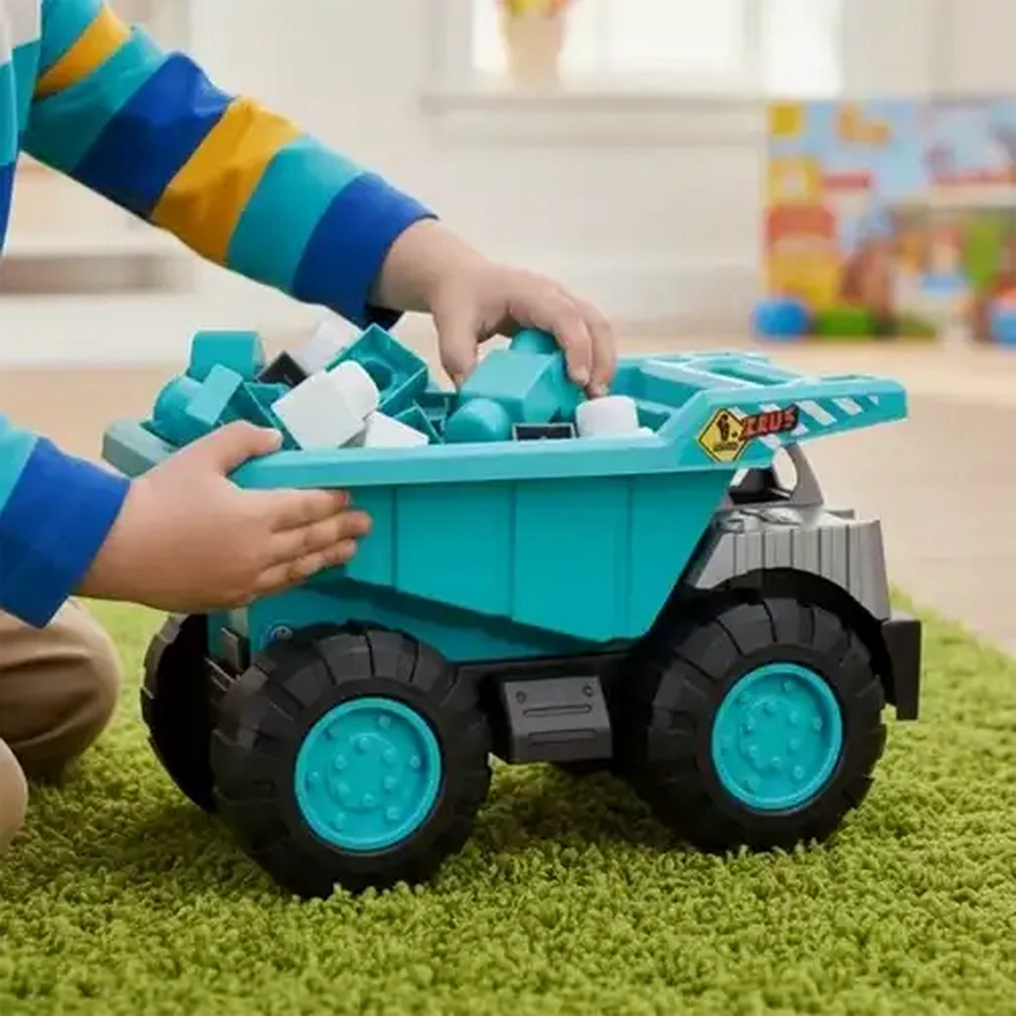 Checkers Sixty60 | Zeus Turquoise and Grey Dumping Truck with