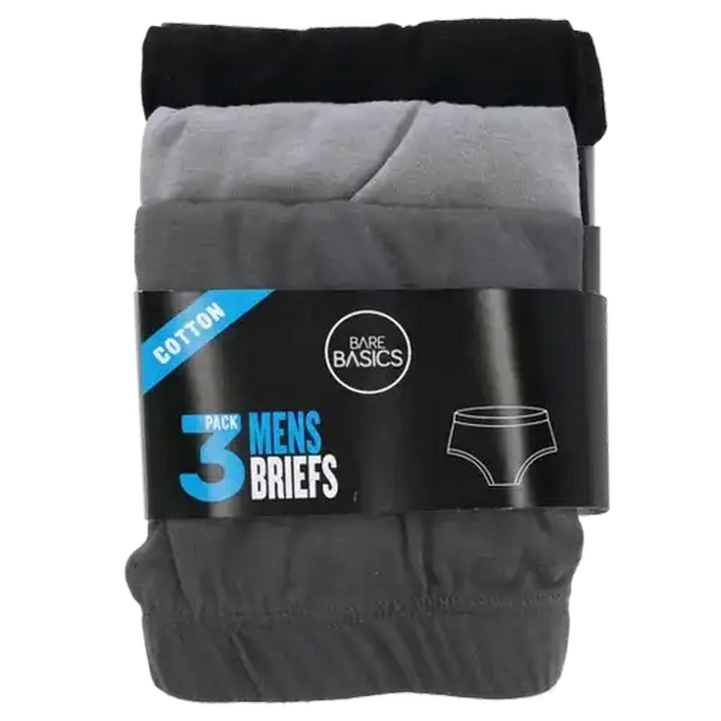 Image of Bare Basics Mens Basic Cotton Briefs Extra Large 3-Pack