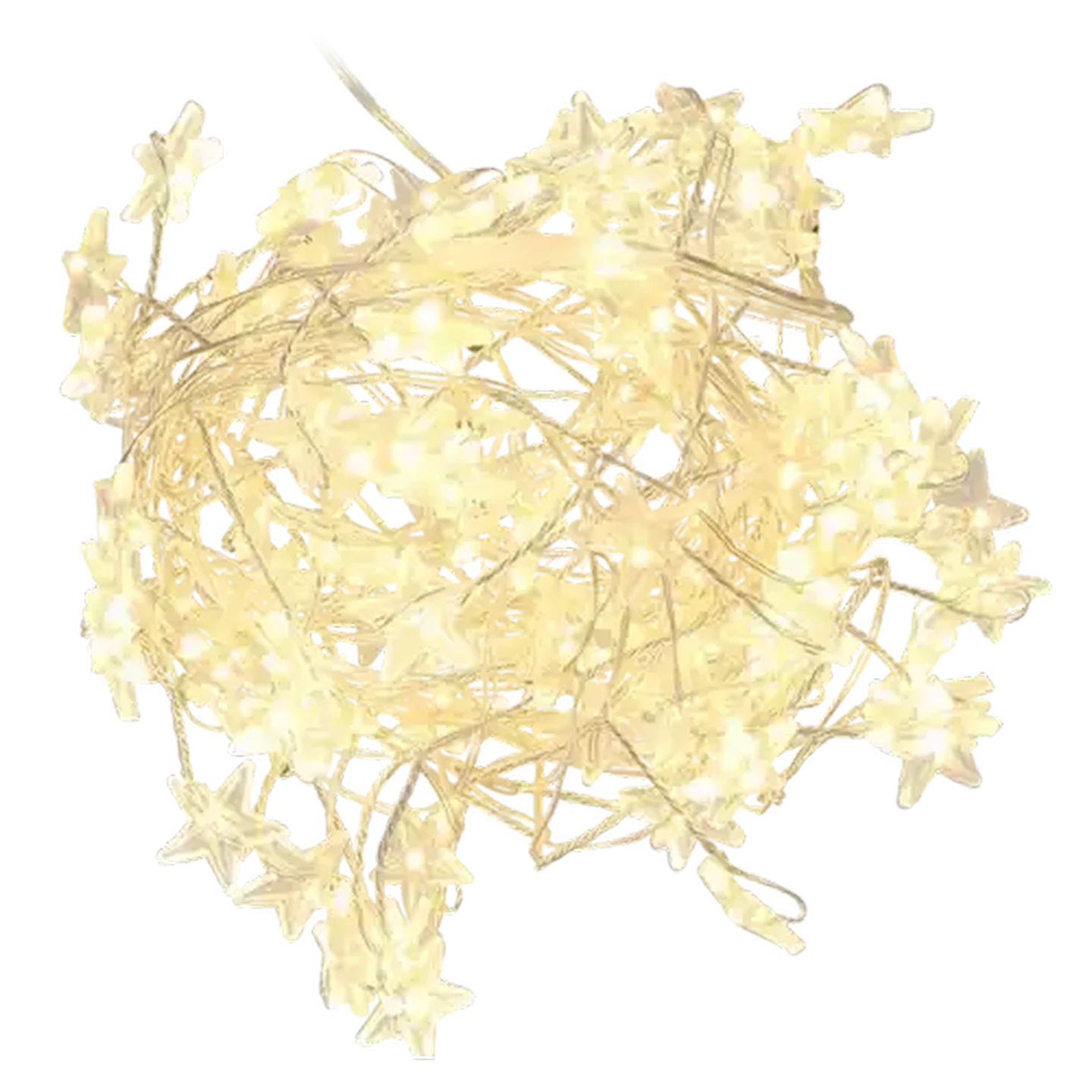 Image of Copper Wire Warm White LED Star Lights