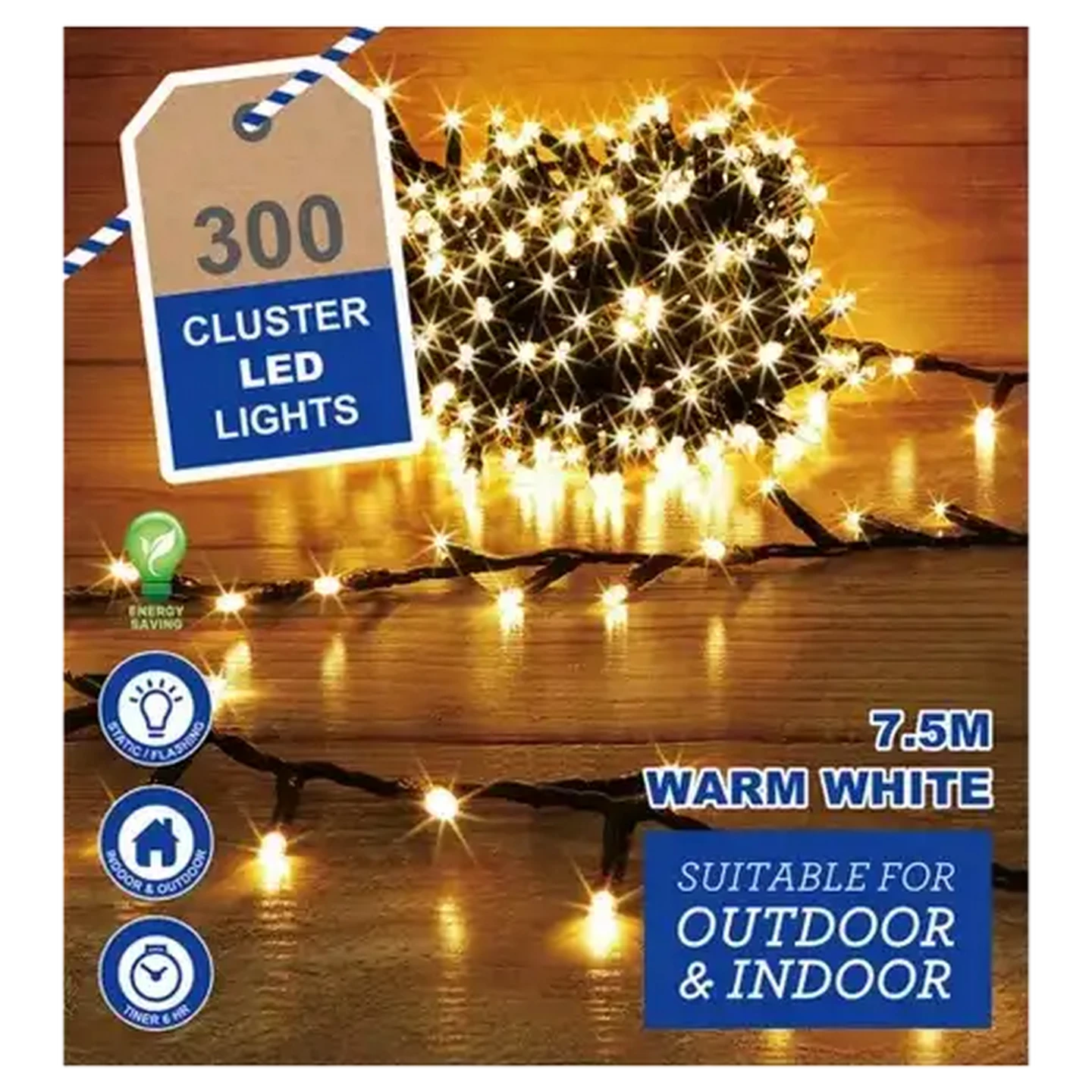 Image of Cluster Warm White LED Lights 7.5m