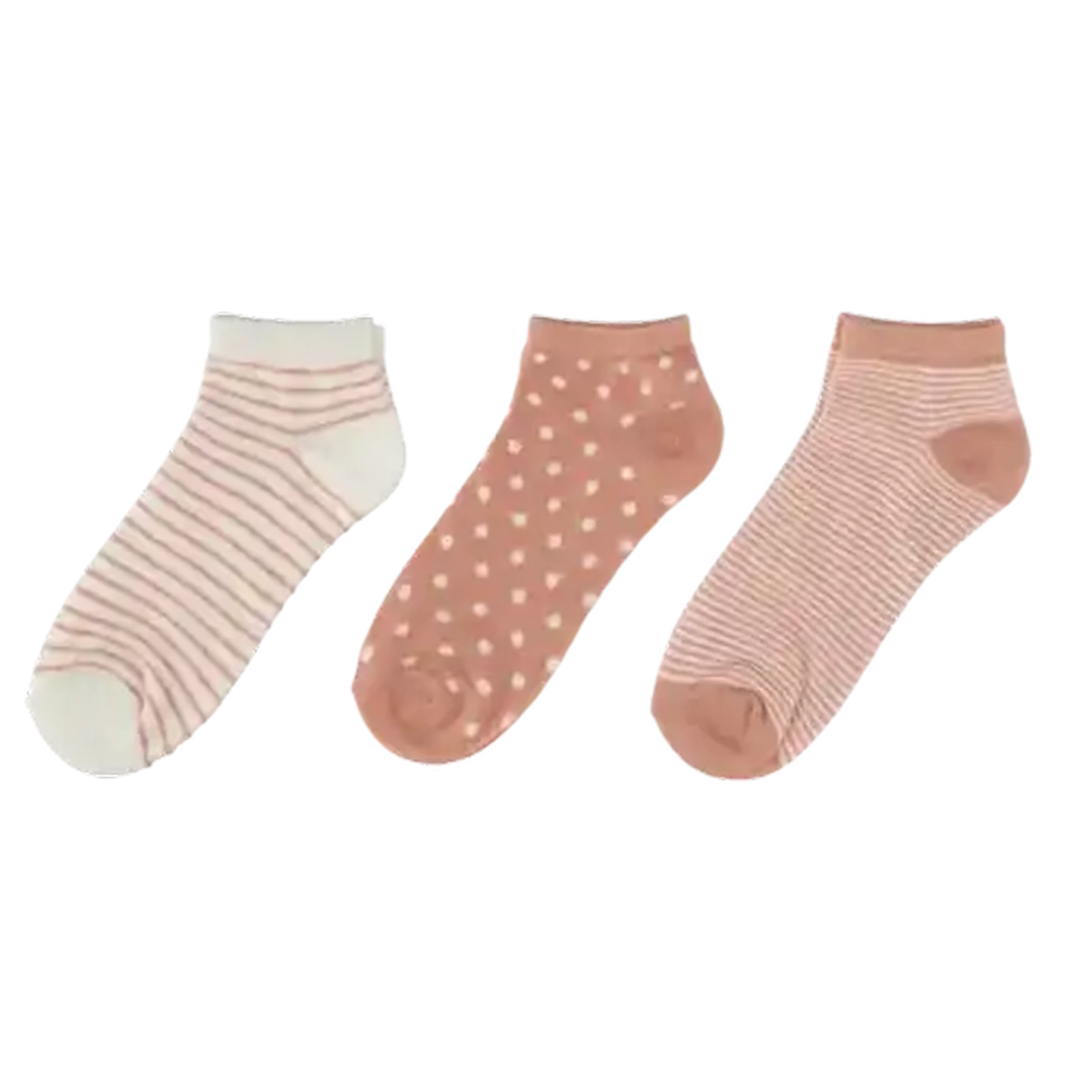 Image of Bare Basics Girls Large Low Cut Socks 12½ -3 ½ 3-Pack  (Design May Vary)