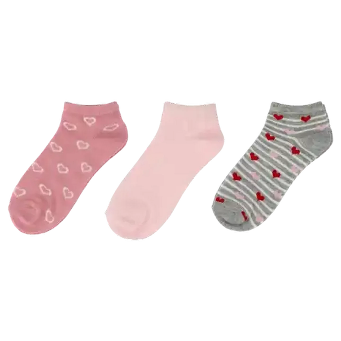 Image of Bare Basics Girls Large Low Cut Socks 12½ -3 ½ 3-Pack  (Design May Vary)