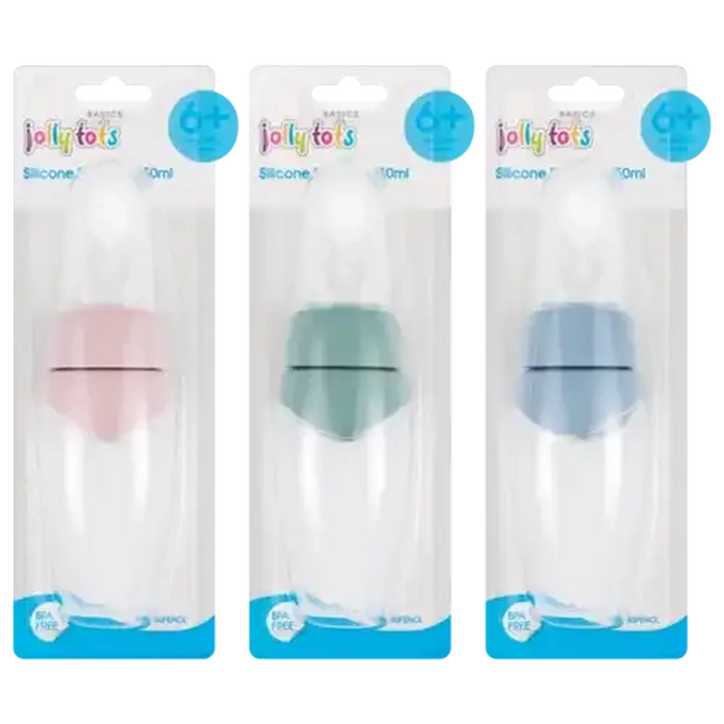 Image of Jolly Tots Silicone Feeder & Spoon 150ml (Colour May Vary)