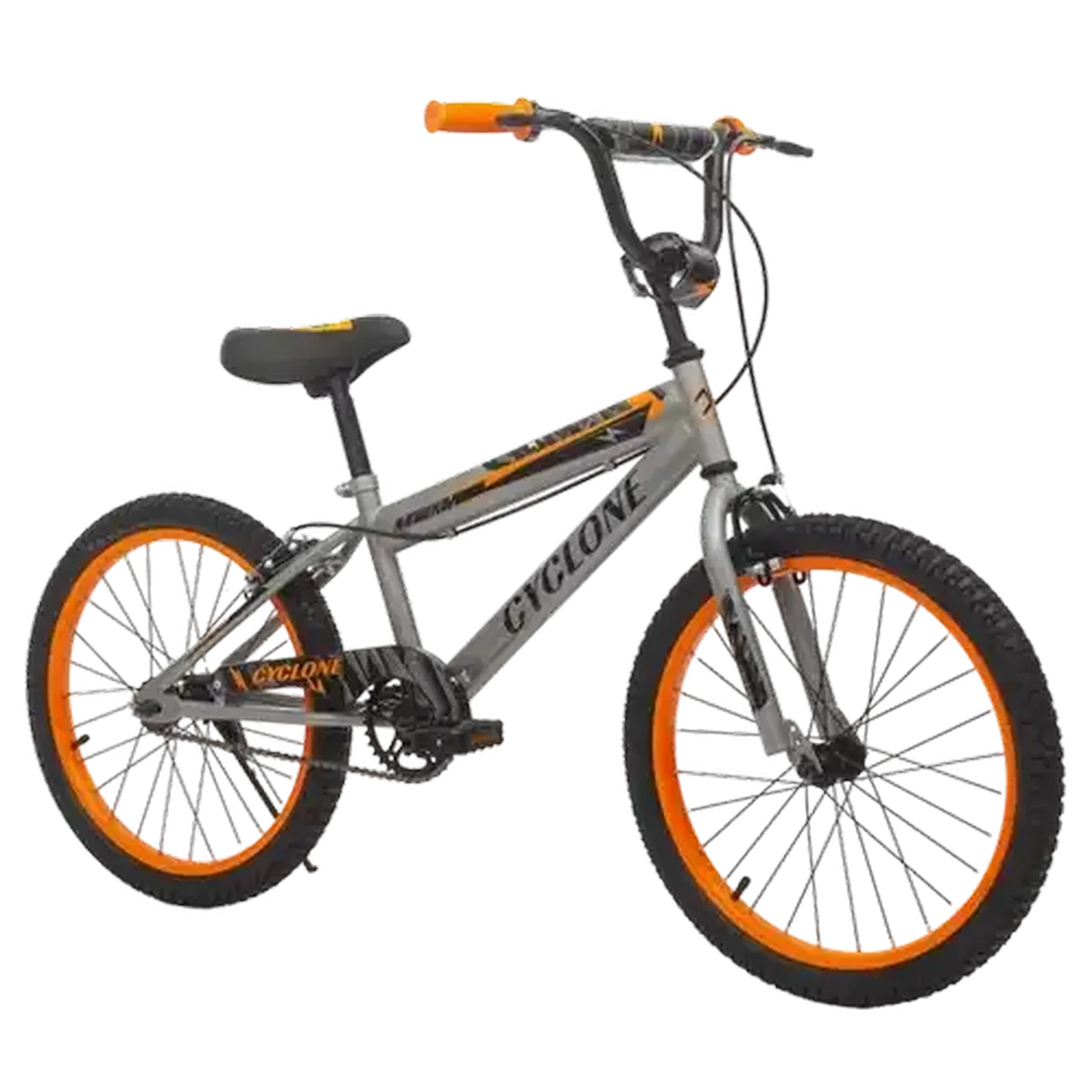 Checkers Sixty60 | Cyclone BMX Silver & Orange Bicycle 20 Inch