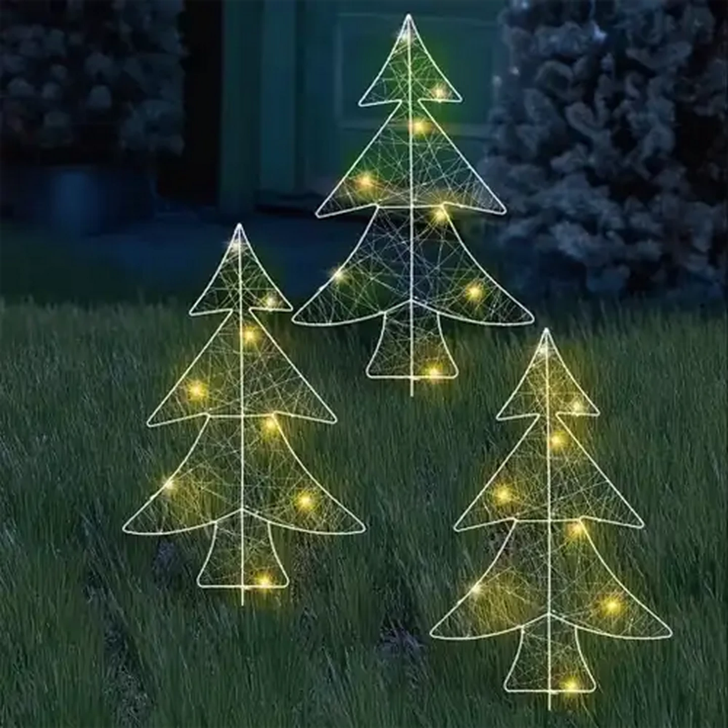 Image of Solar LED Christmas Tree 3 Piece 97cm