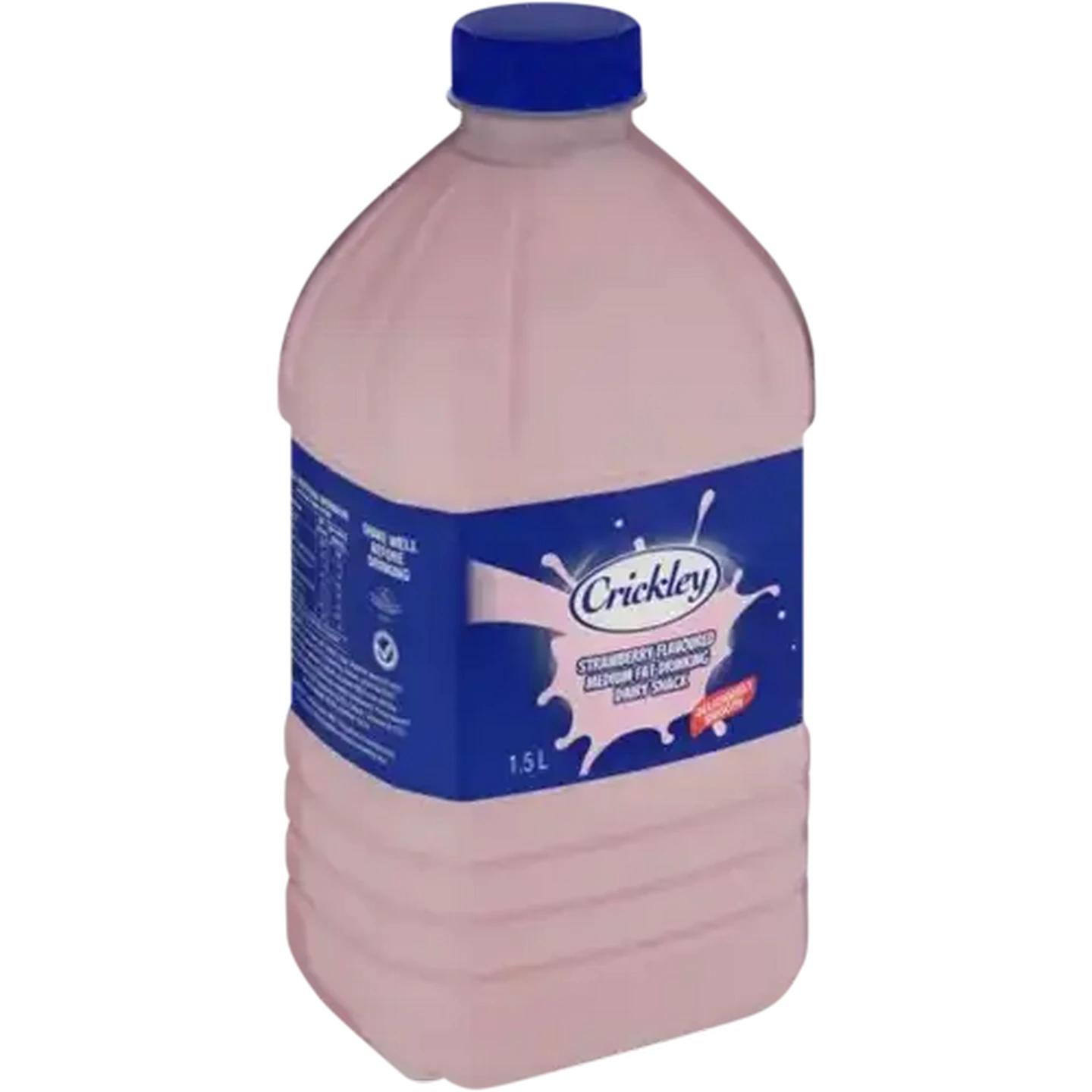 Image of Crickley Strawberry Flavoured Medium Fat Drinking Dairy Snack 1.5L
