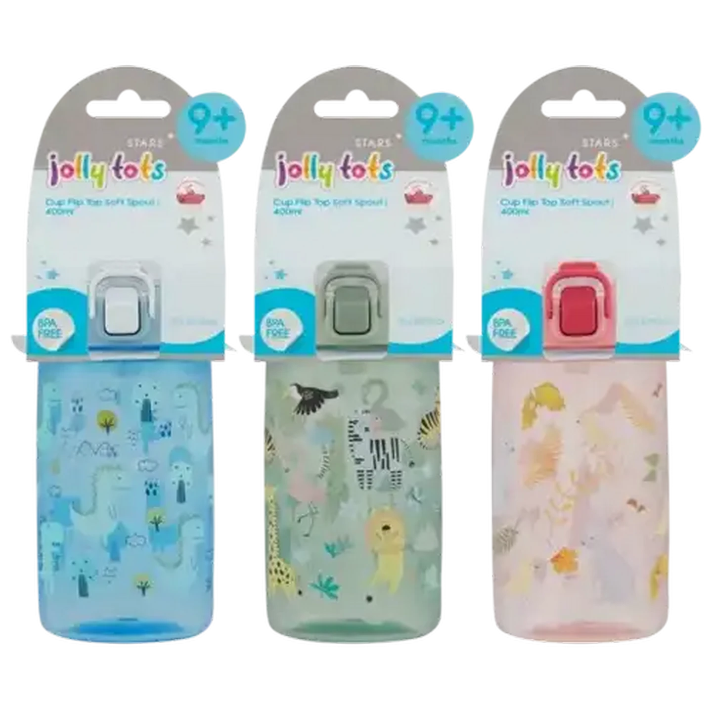 Image of Jolly Tots Cup Flip Top Soft Spout 400ml (Design May Vary)