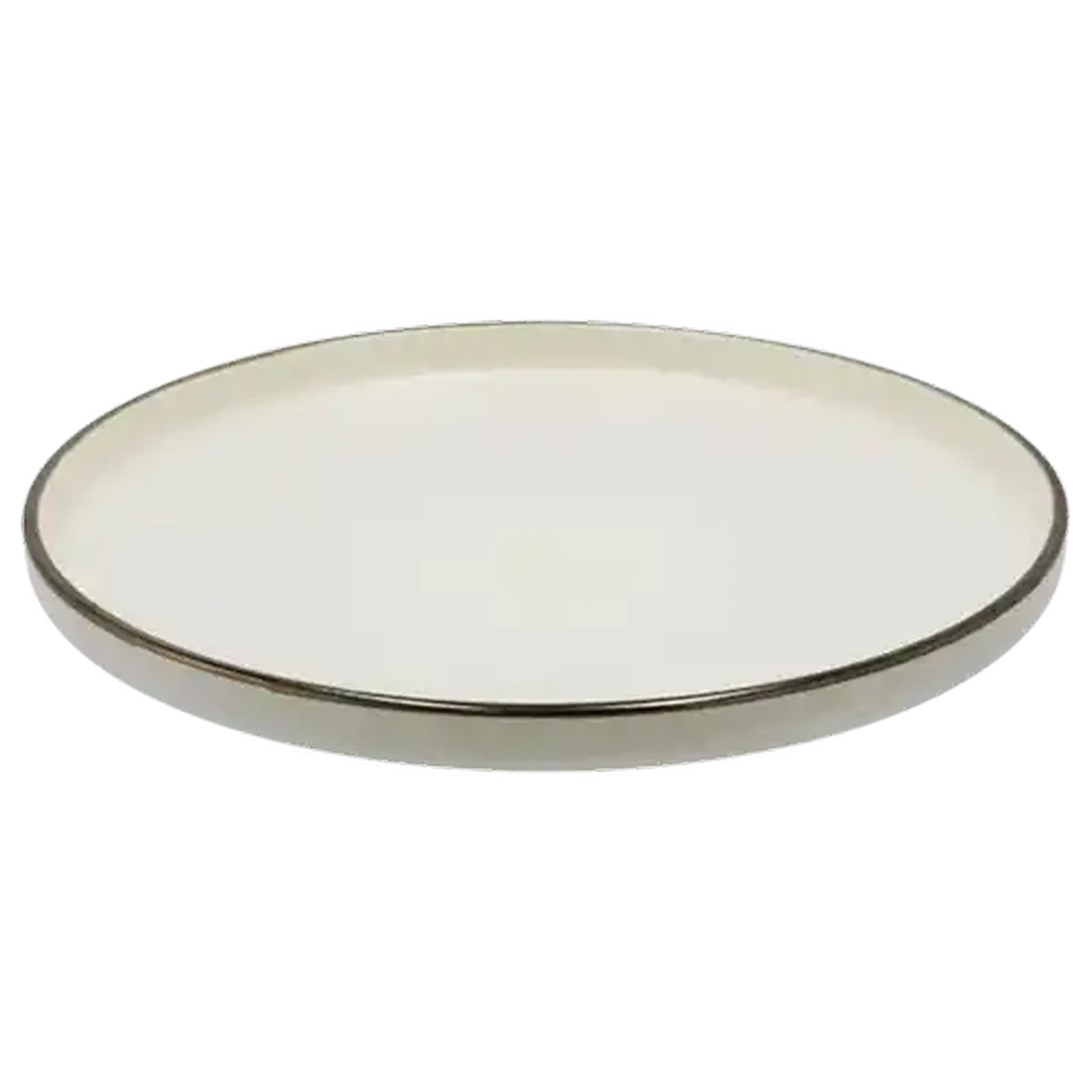 Image of Cream Gold Rim Dinner Plate 26cm