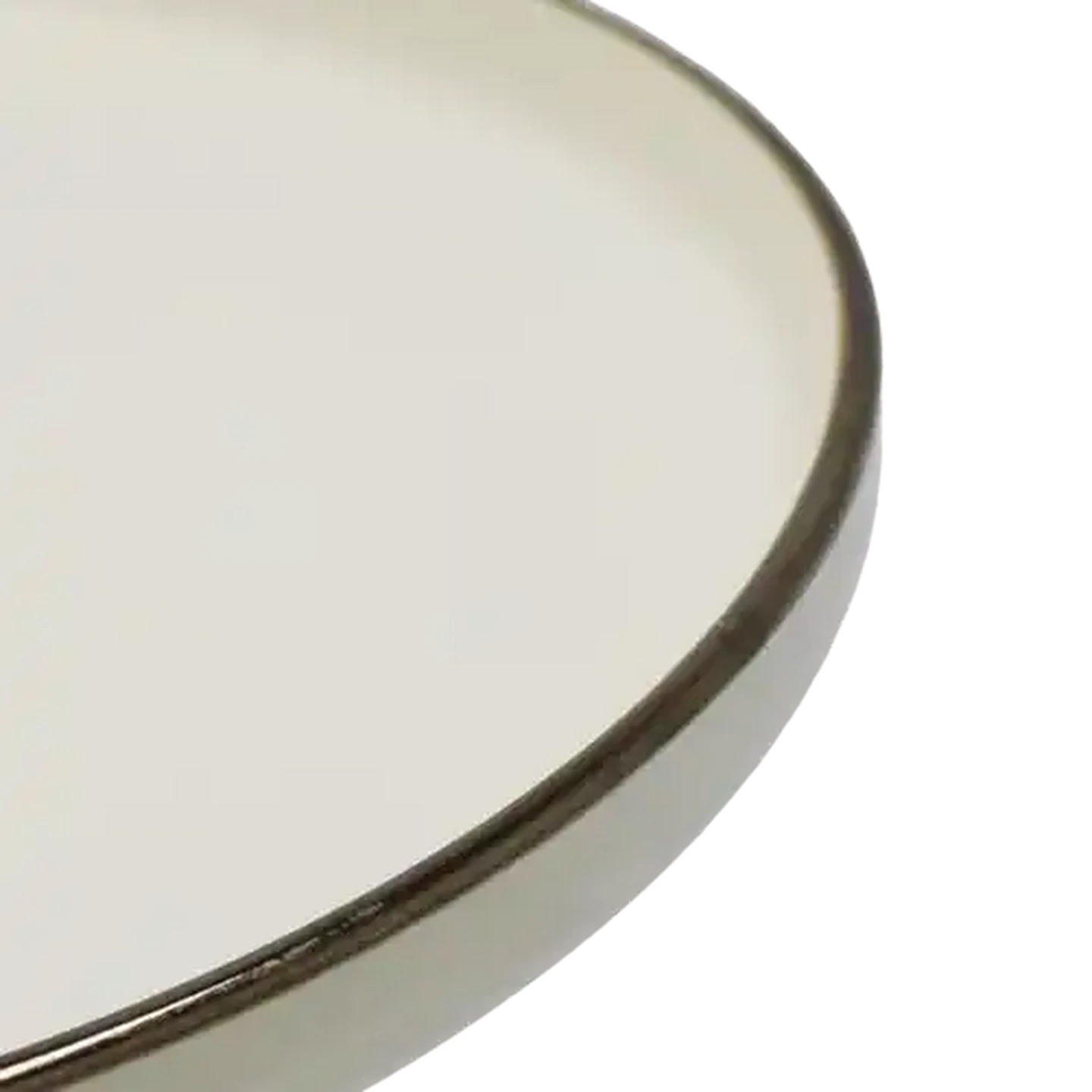 Image of Cream Gold Rim Dinner Plate 26cm