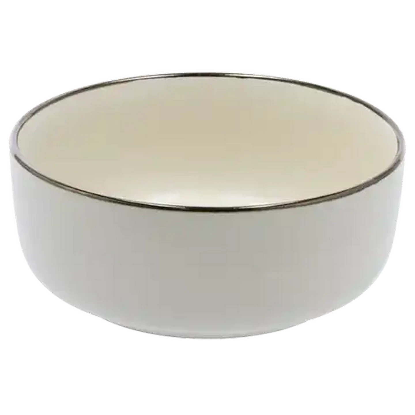 Image of Cream Gold Rim Bowl 15.5cm