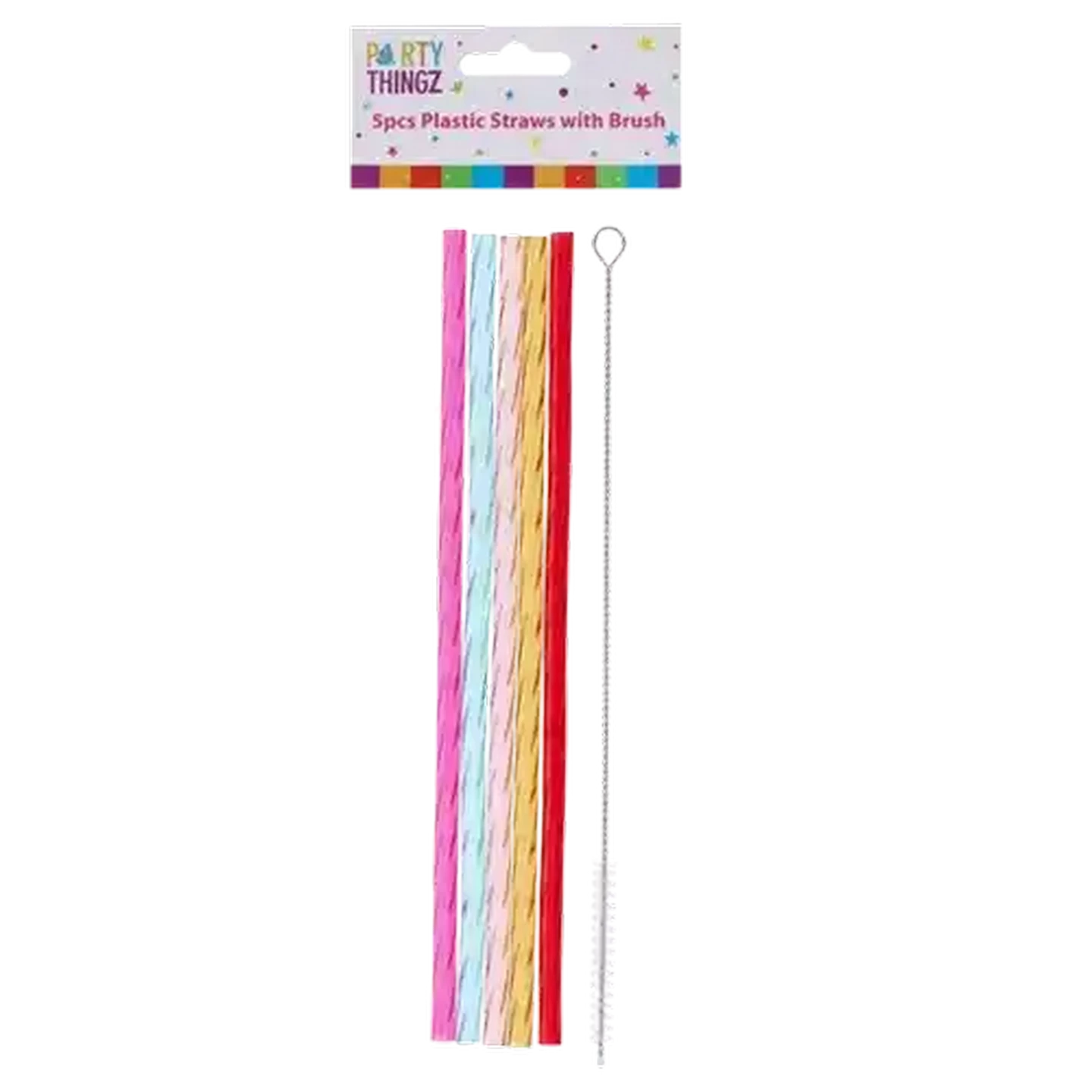 Checkers Sixty60 | Party Thingz Plastic Straws with Brush 5-Pack