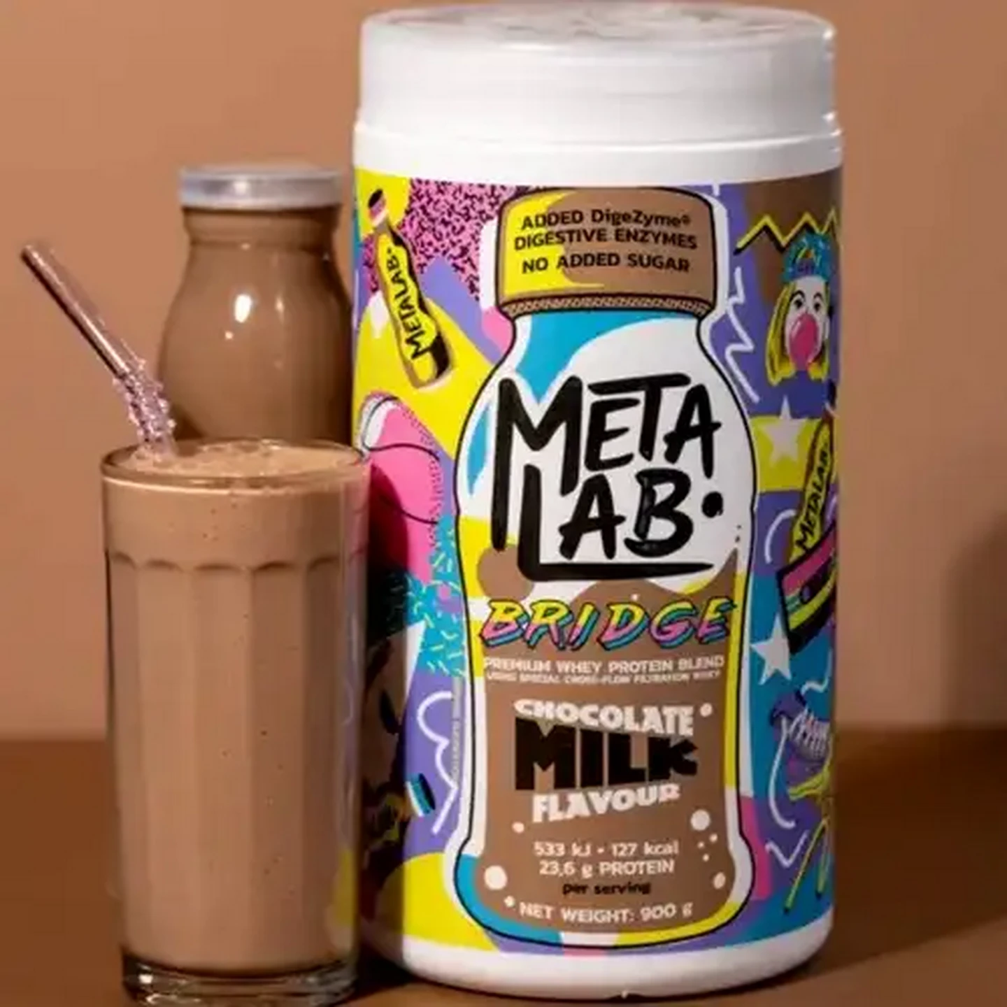 Image of METALAB BRIDGE Chocolate Milk Premium Whey Protein Blend 900g
