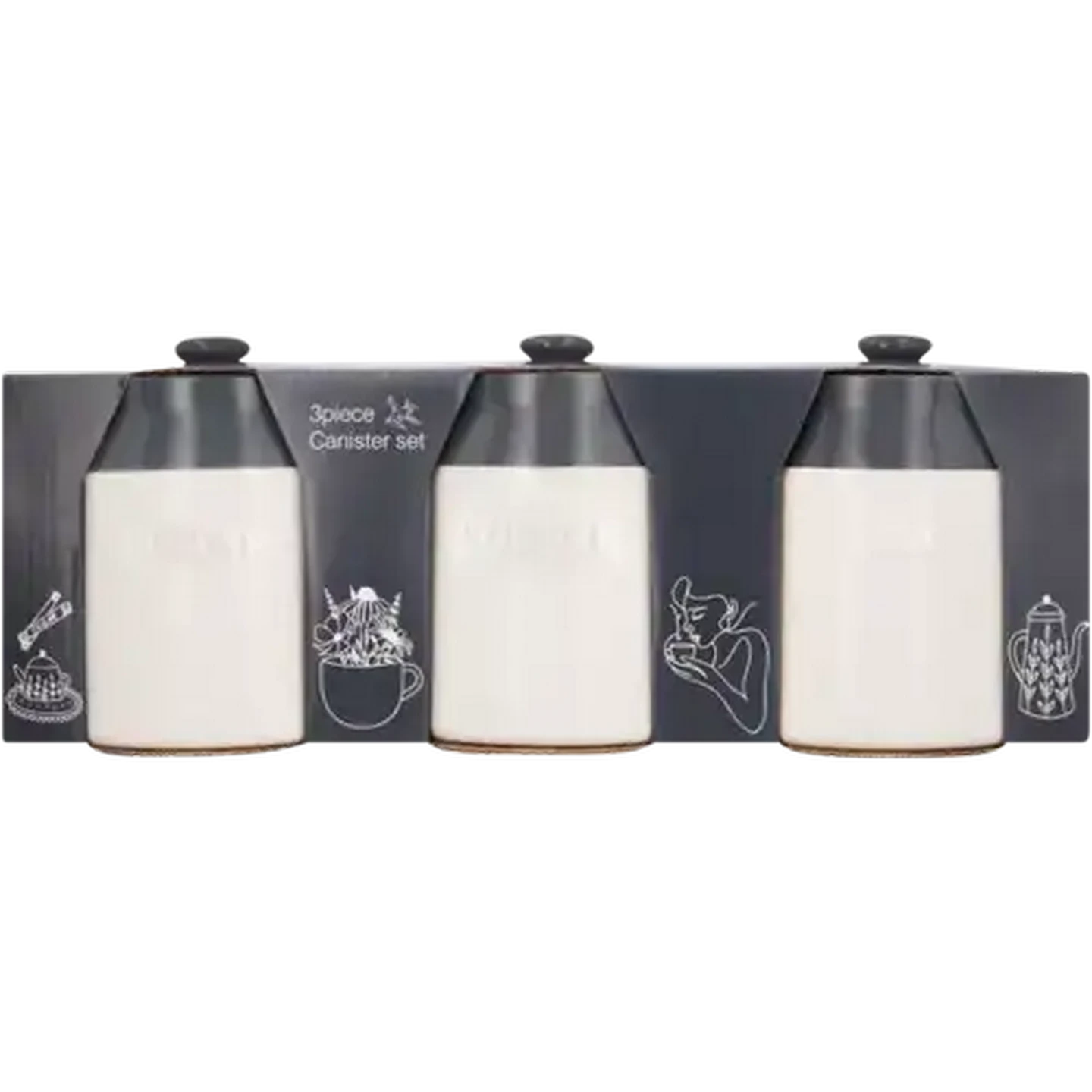 Image of Tea, Coffee & Sugar Canister Set 3 Piece