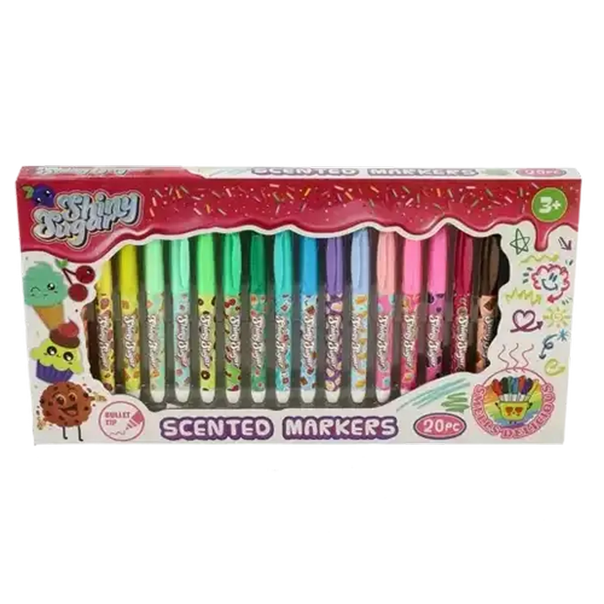 Checkers Sixty60 | Shiny Sugar Scented Markers 20 Pack (Design May