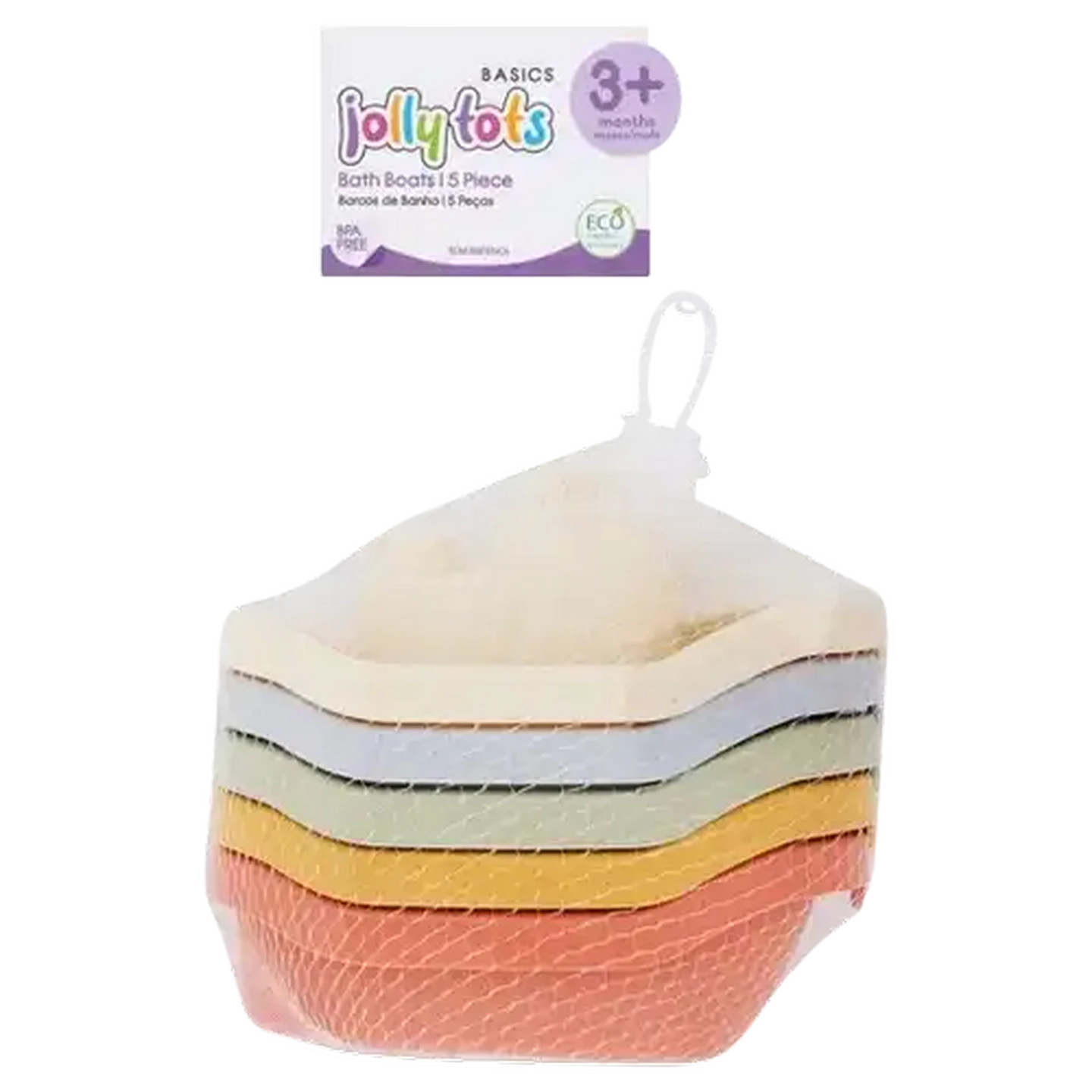 Image of Jolly Tots Bath Boats 3 Months + 5-Pack