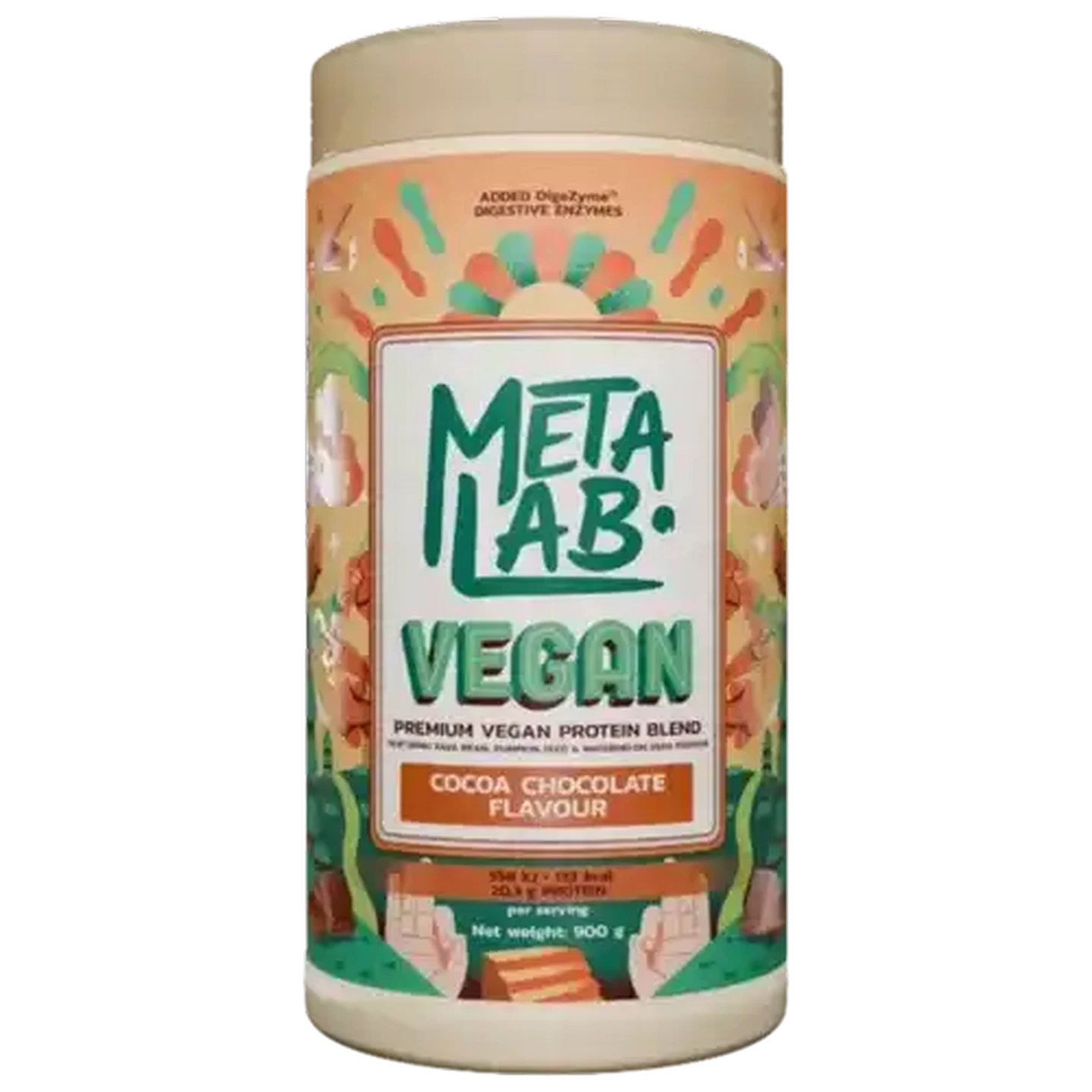 Image of METALAB VEGAN Cocoa Chocolate Premium Plant Protein Blend 900g