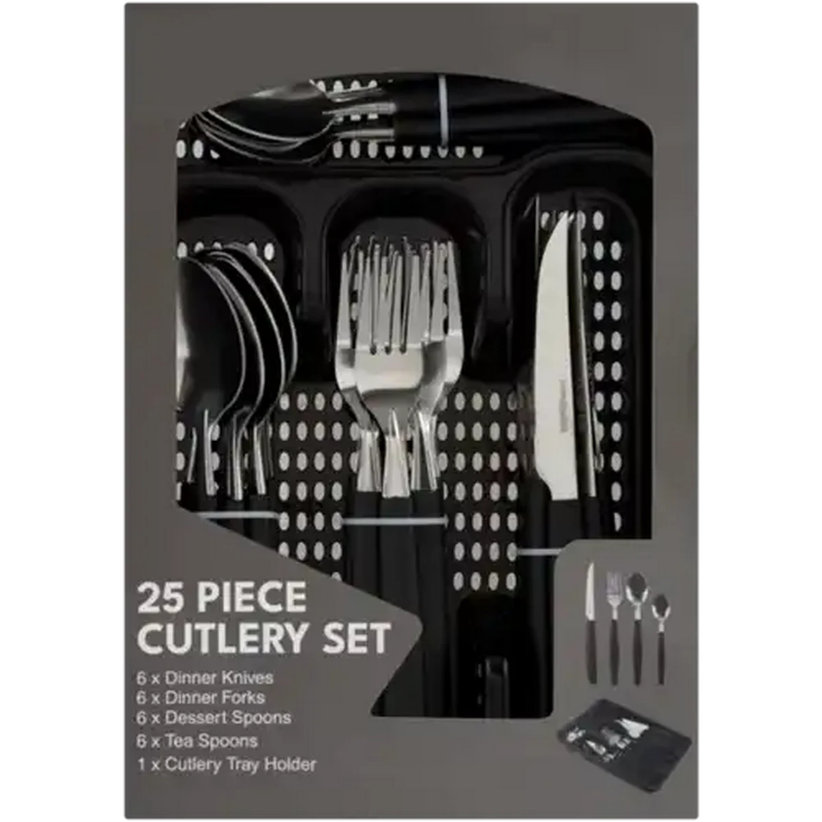 Checkers Sixty60 | Cutlery Set with Tray 25 Piece