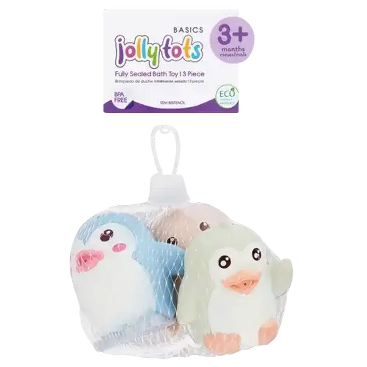 Image of Jolly Tots Fully Sealed Bath Toy 3 Months + 3-Pack