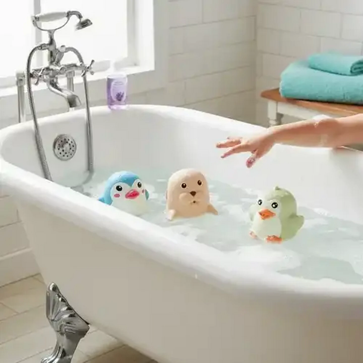 Image of Jolly Tots Fully Sealed Bath Toy 3 Months + 3-Pack