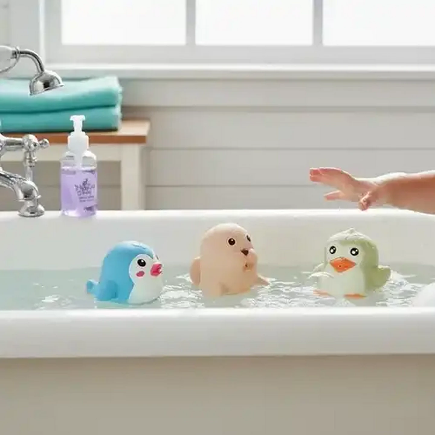 Image of Jolly Tots Fully Sealed Bath Toy 3 Months + 3-Pack
