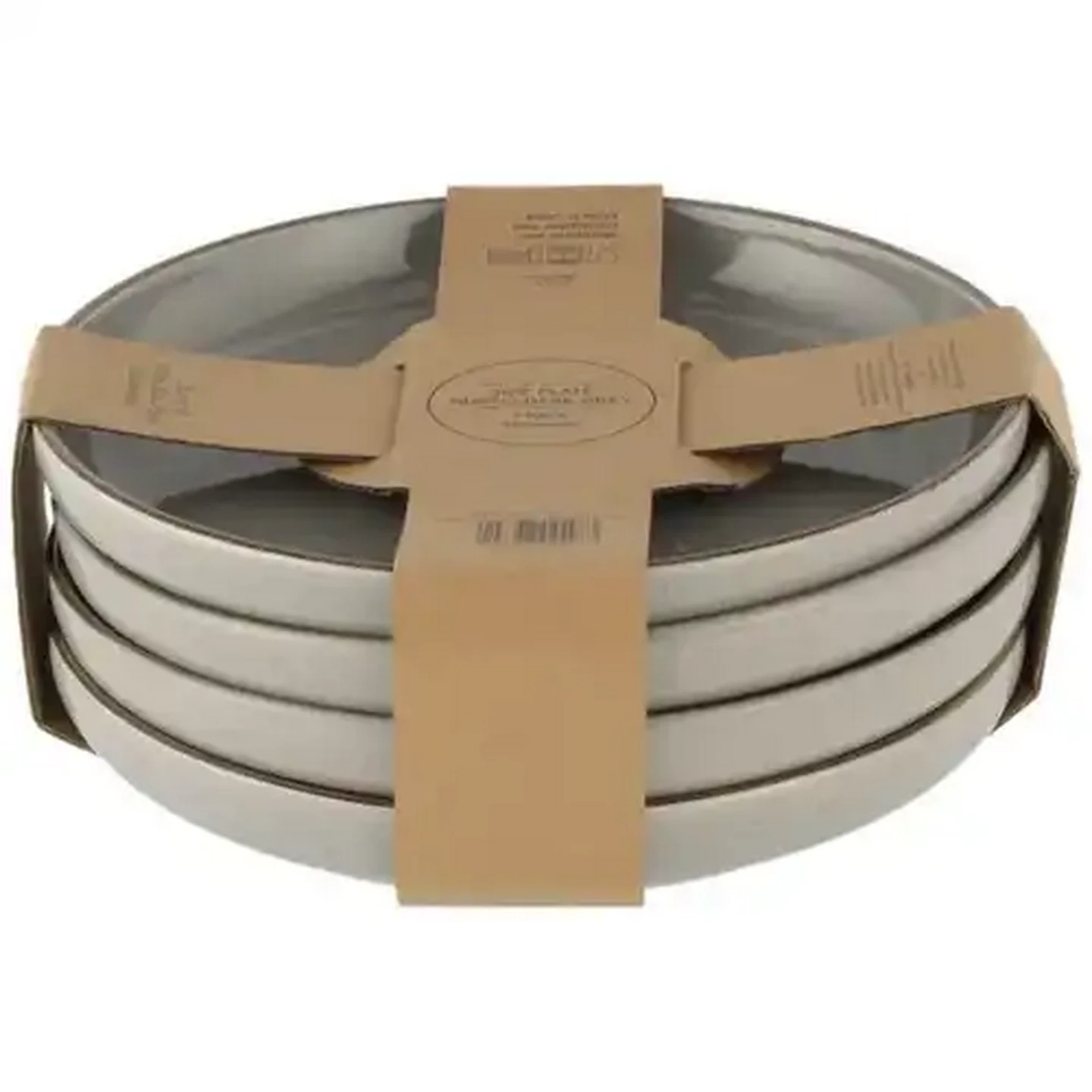 Image of Rustic Dark Grey Side Plates 21cm 4-Pack