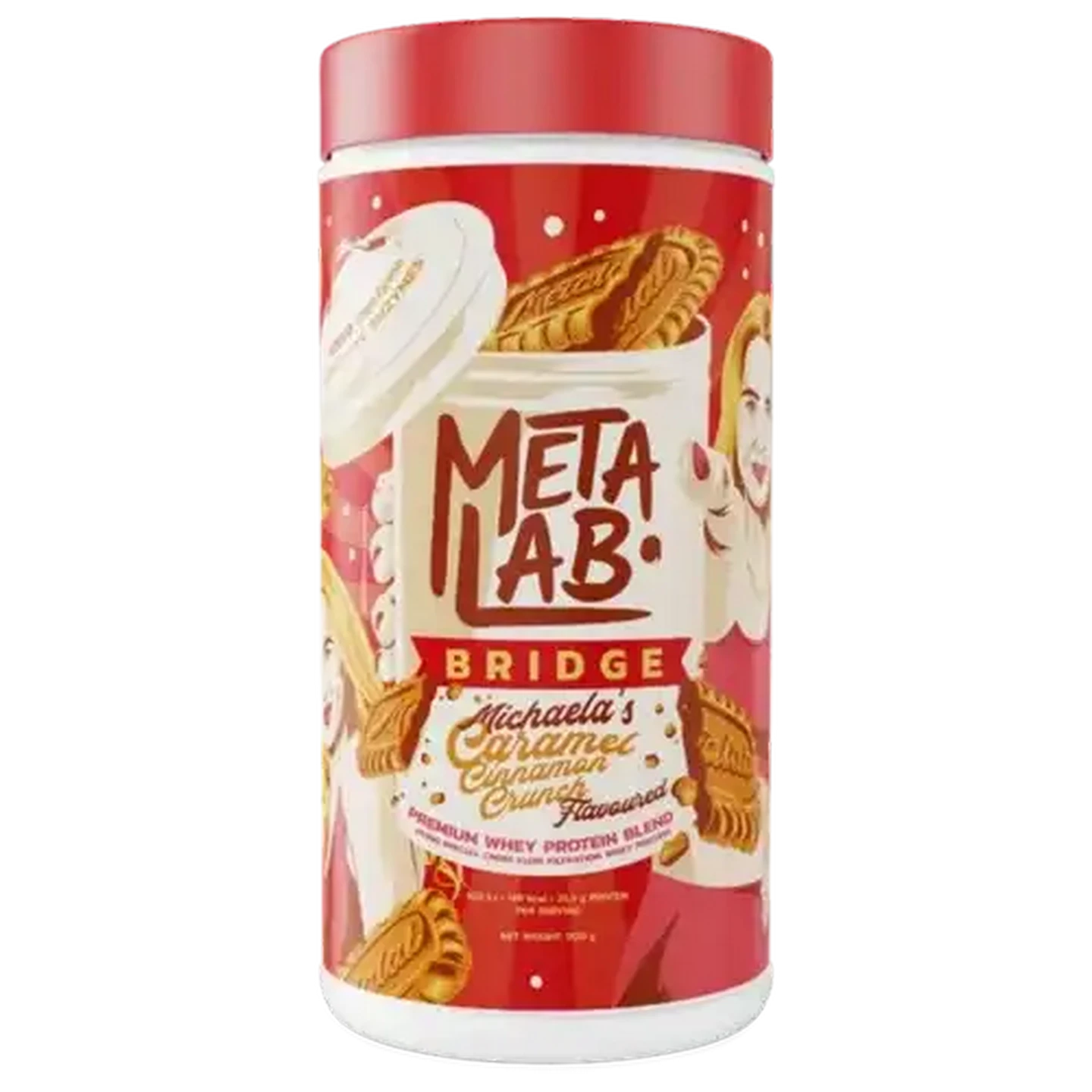 Image of METALAB BRIDGE Caramel Cinnamon Crunch Premium Whey Protein Blend 900g