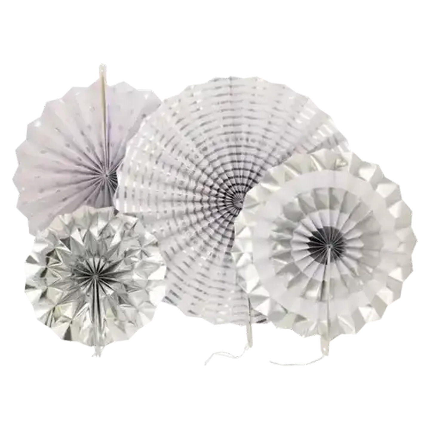 Image of Occasions Silver Decor Fan Wheel 4-Pack