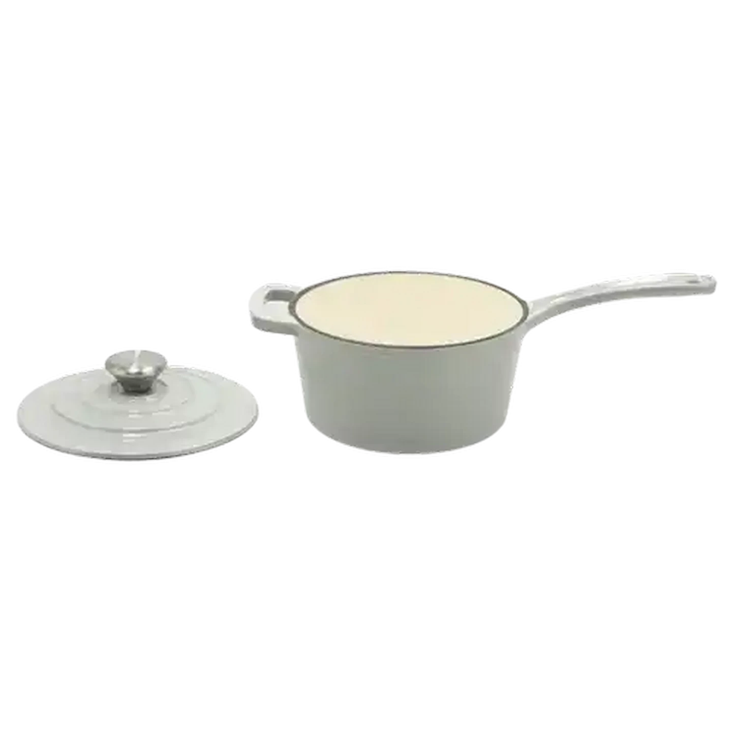 Image of Forage And Feast Cream Cast Iron Sauce Pan 19cm