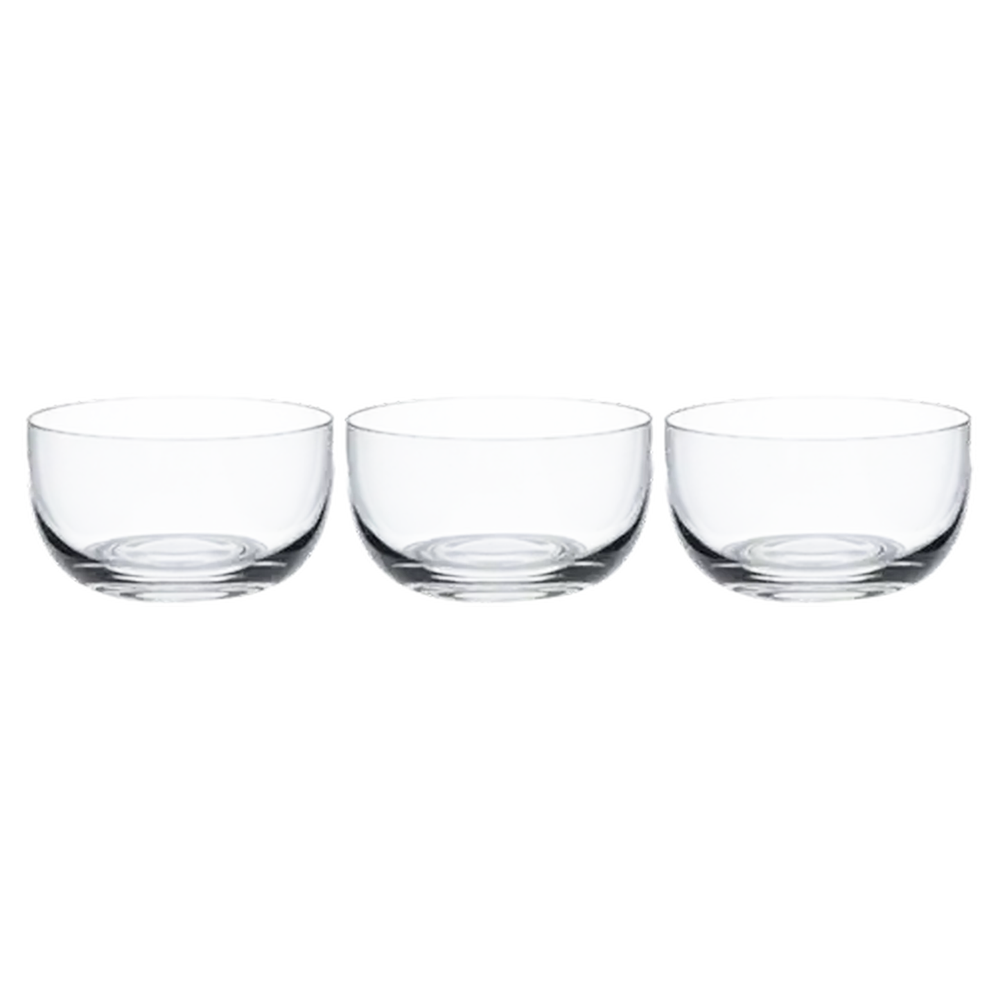Image of Forage And Feast Lead-Free Crystal Glass Bowls 10.5cm 3-Pack