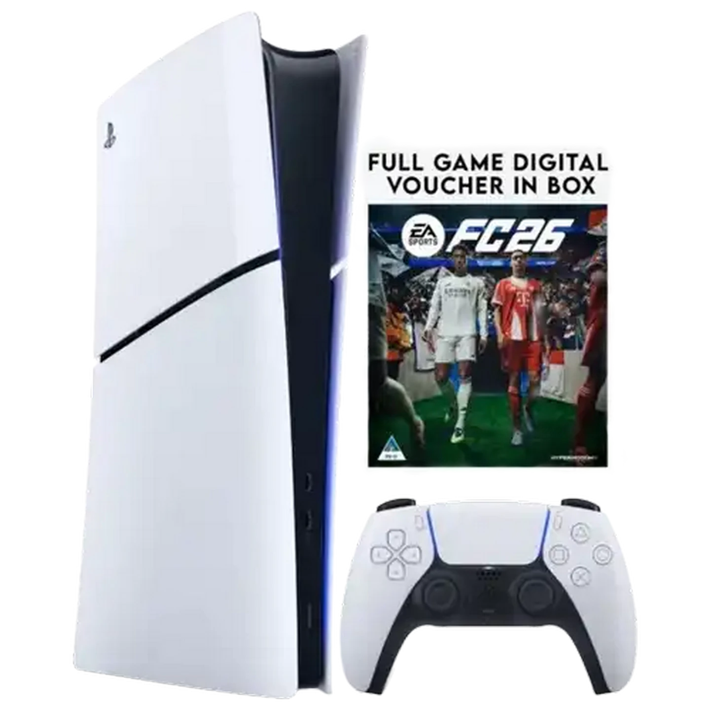 Image of PlayStation 5 Slim Digital + EA FC 26 White Console 1TB