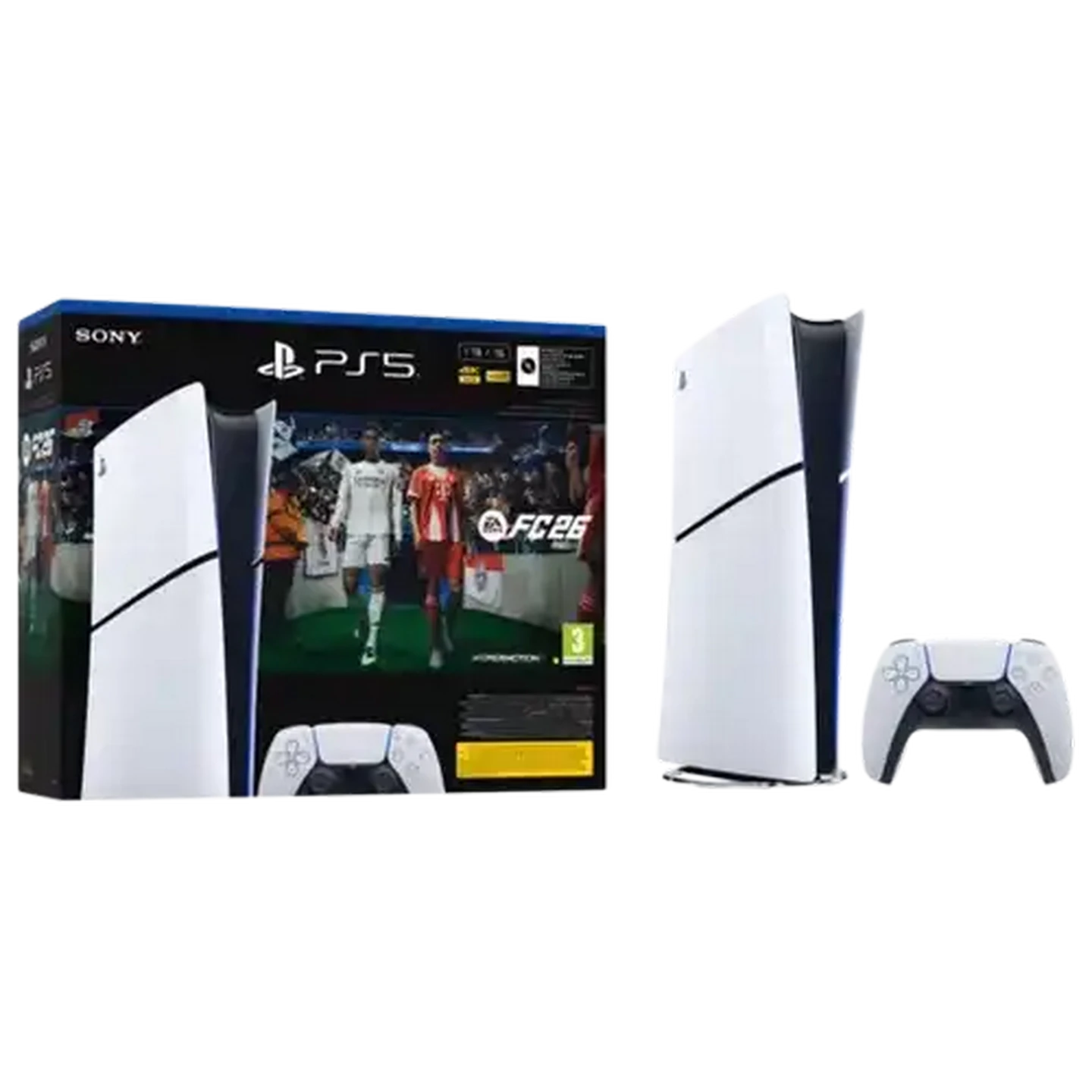 Image of PlayStation 5 Slim Digital + EA FC 26 White Console 1TB