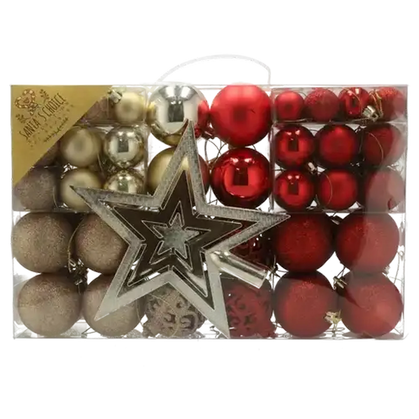 Image of Santa's Choice Christmas Mixed Size Baubles 70 Piece