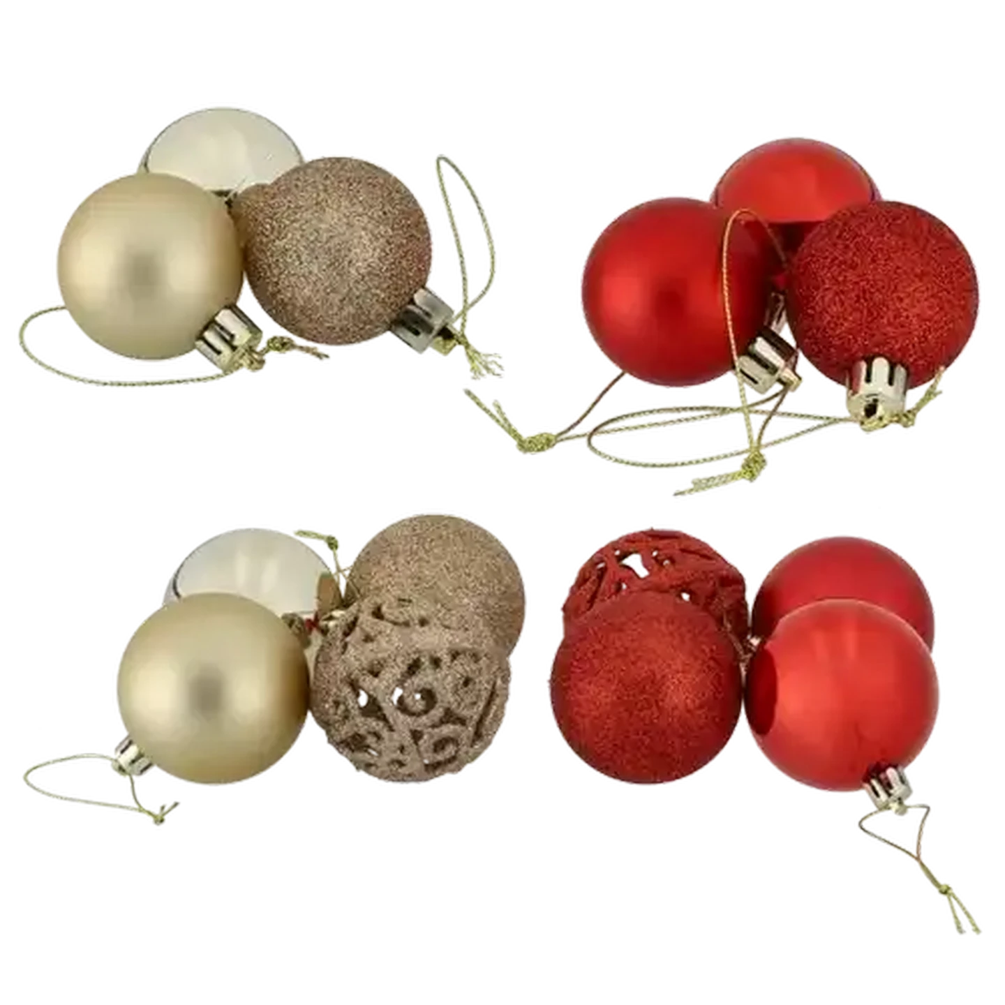 Image of Santa's Choice Christmas Mixed Size Baubles 70 Piece