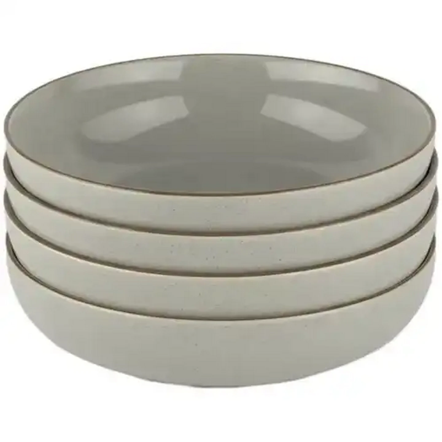 Image of Rustic Dark Grey Cereal Bowls 21cm 4-Pack