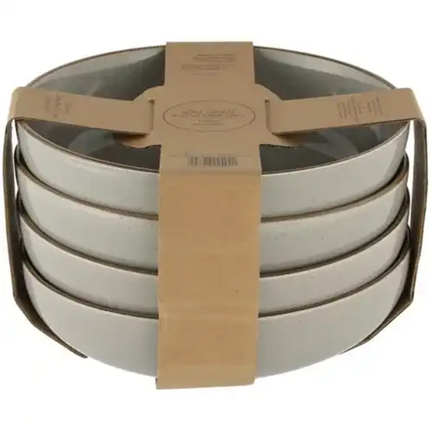 Image of Rustic Dark Grey Cereal Bowls 21cm 4-Pack