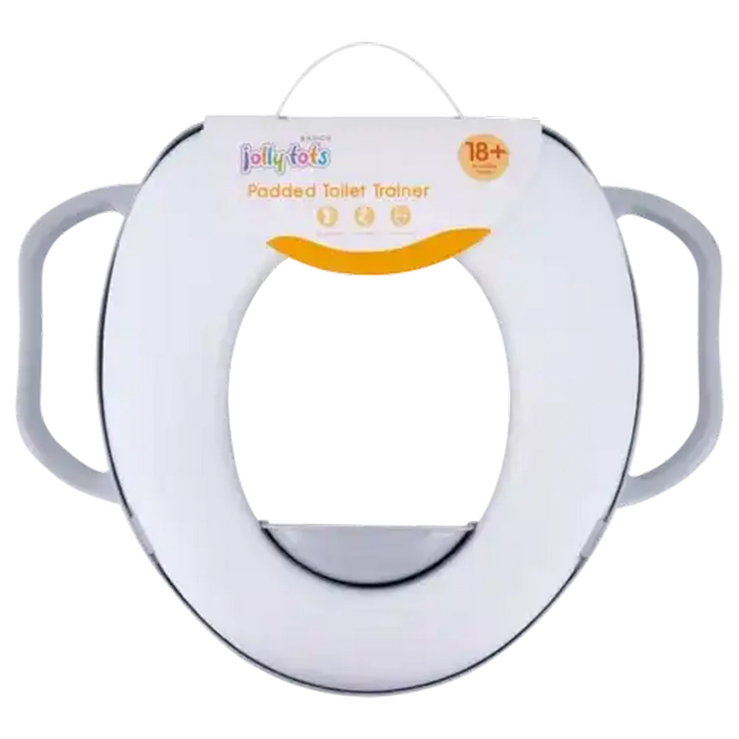 Image of Jolly Tots Grey Padded Toilet Trainer 18 Months +