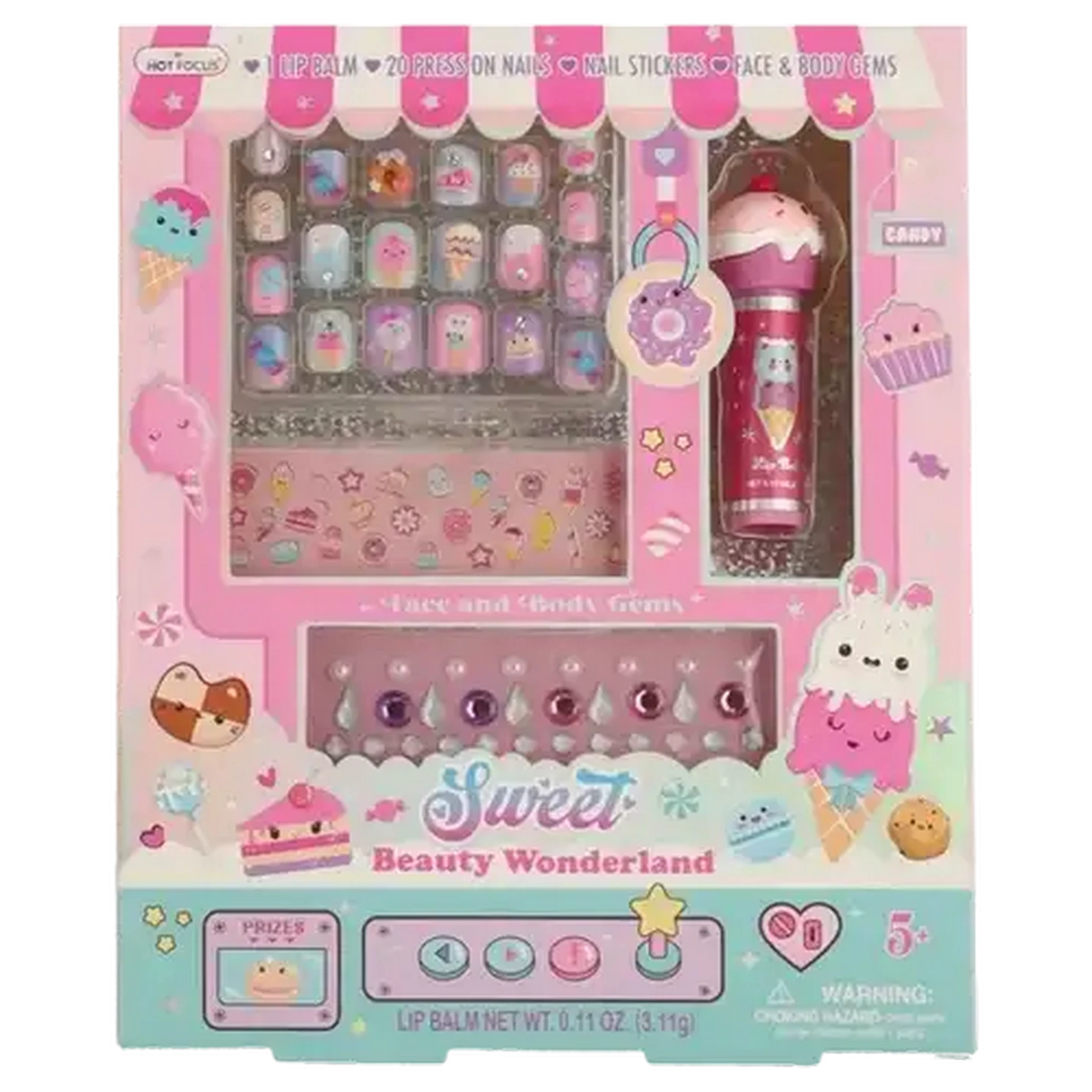 Image of Hot Focus Beauty Wonderland Nails & Gems Set (Design May Vary)