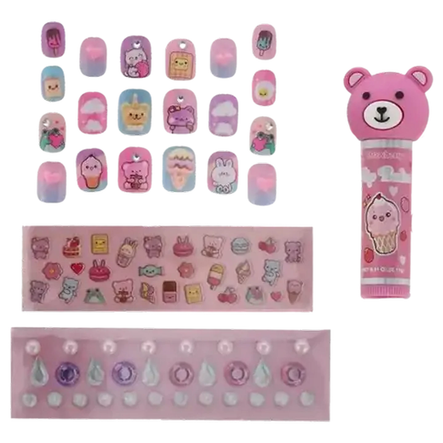 Image of Hot Focus Beauty Wonderland Nails & Gems Set (Design May Vary)