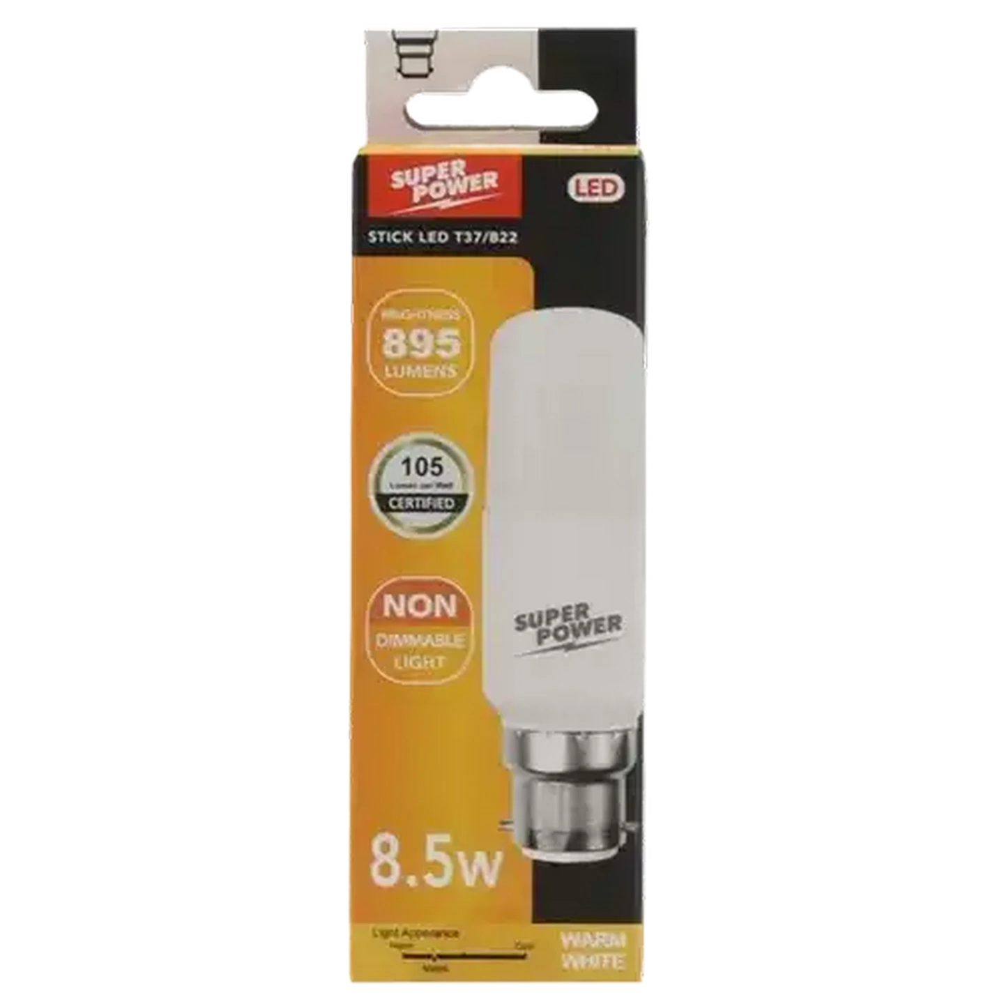 Image of Super Power Warm White LED Stick Globe 8.5W